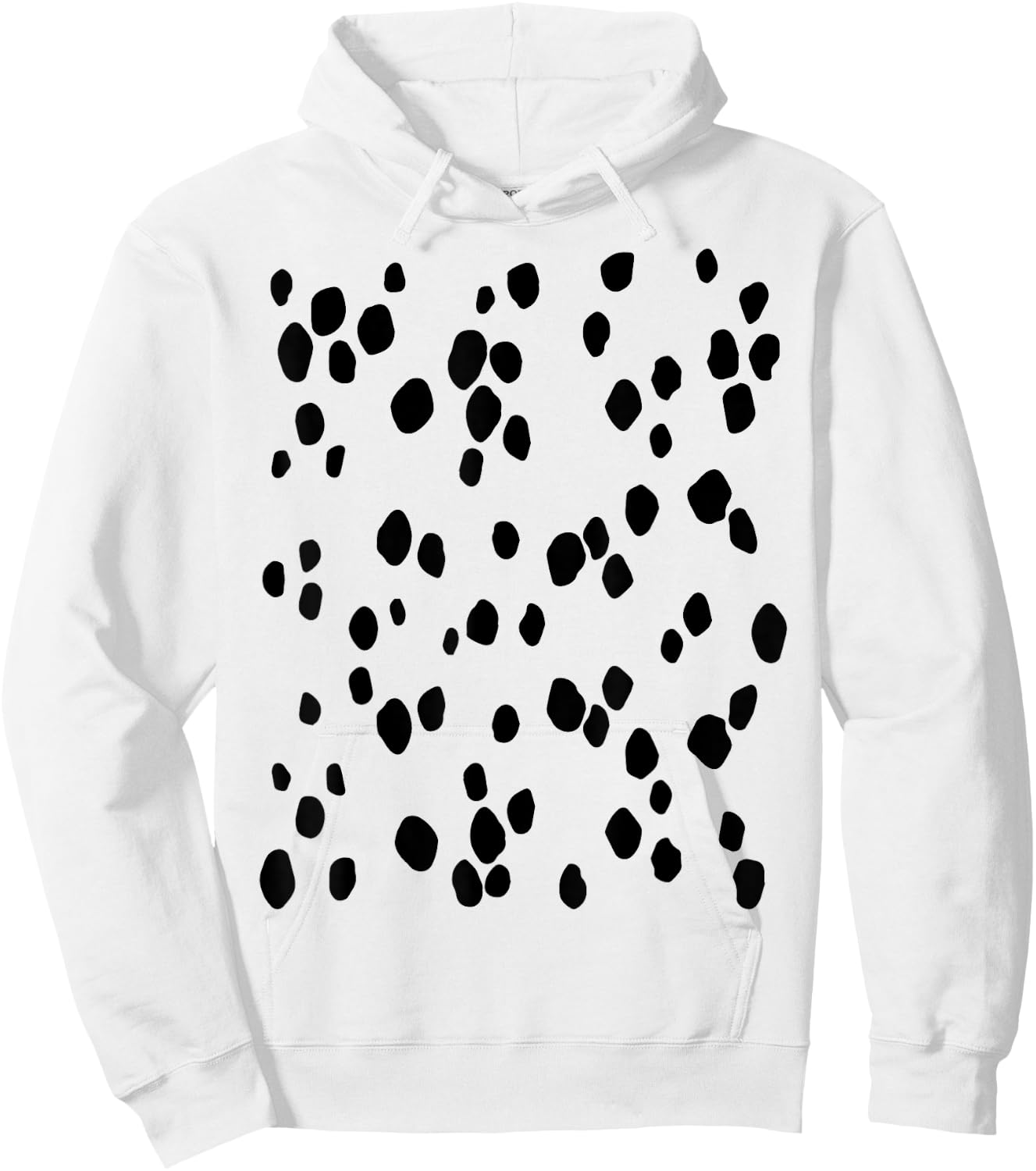 Dalmatian dog spots pattern for lazy halloween costume Men Women Kids Hoodie - Hoodie | White