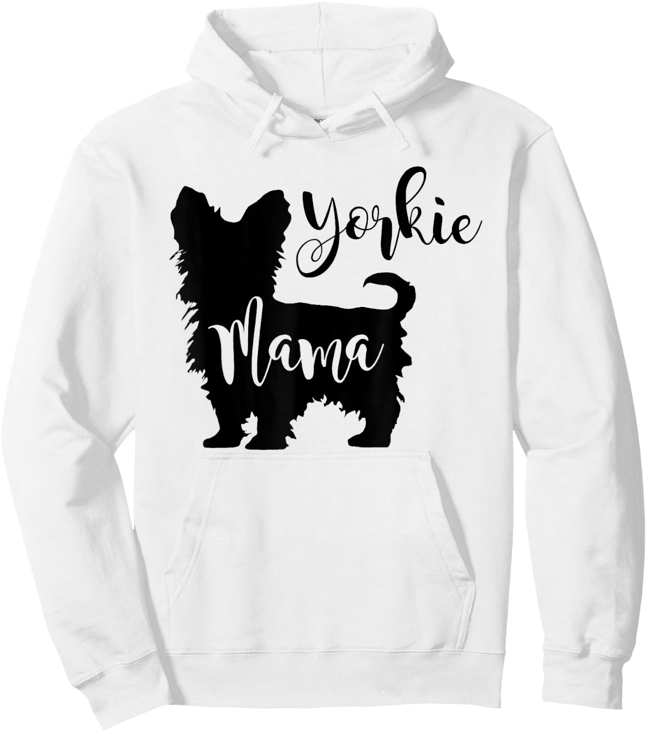 Yorkie Mama Profile Yorkshire Terrier Fun Dog Mom Gift Men Women Girls Kids Hoodie - Hoodie | White