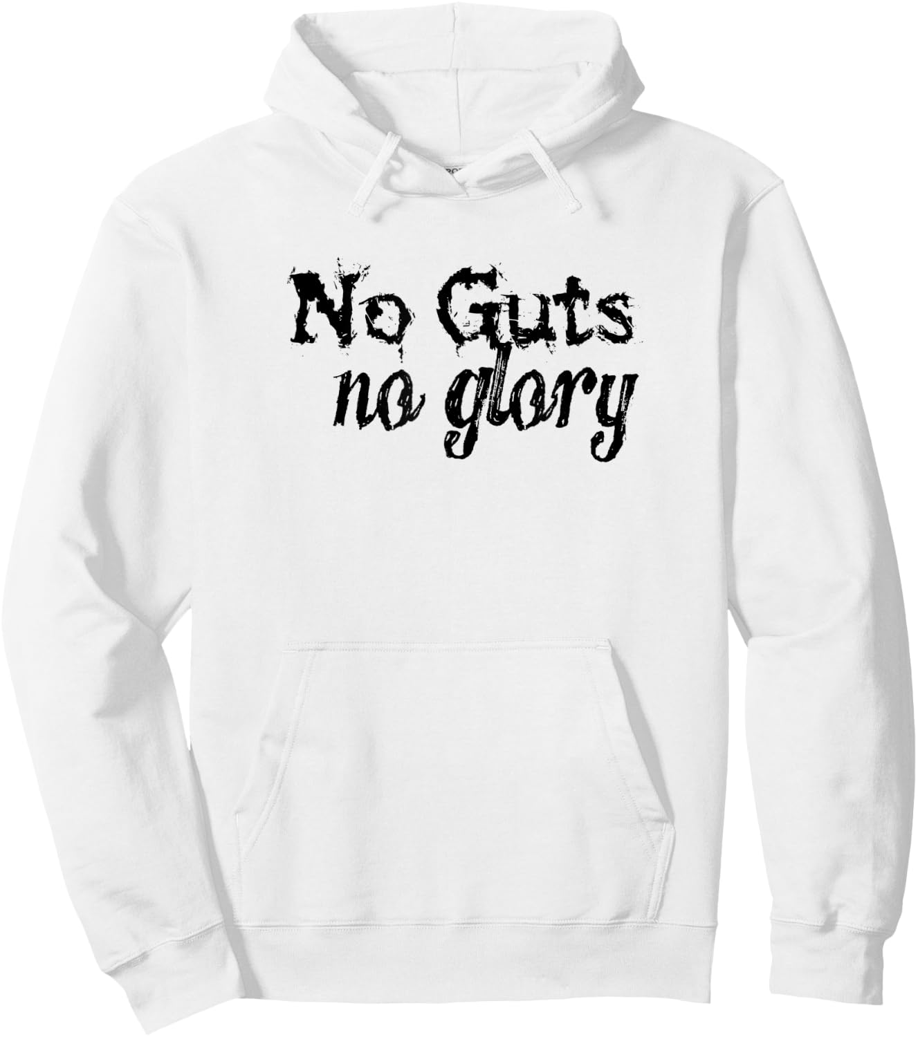NO GUTS NO GLORY D822 Gym Fitness Workout Bodybuilding Hoodie - Hoodie | White