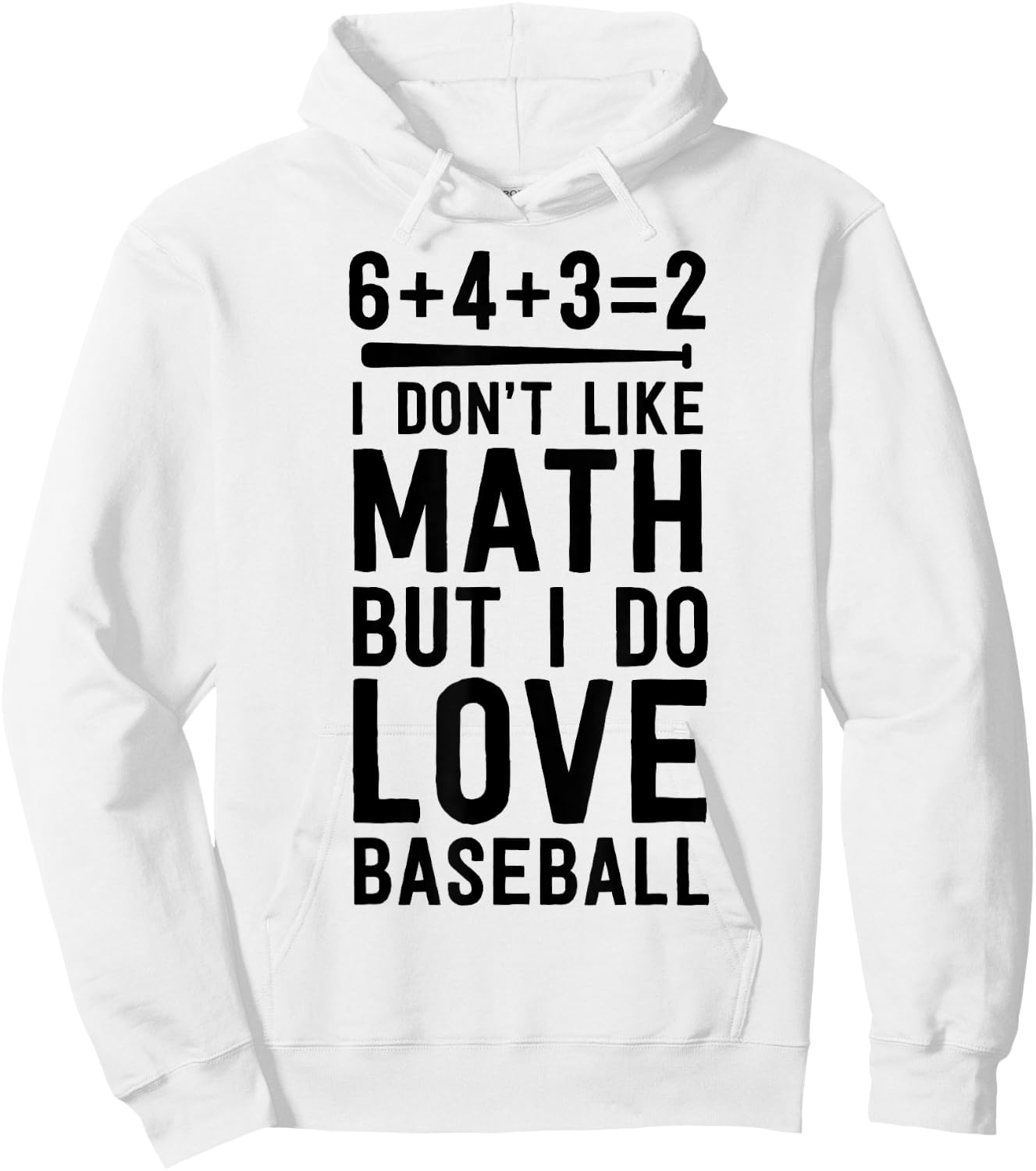 Funny Baseball Gift 6+4+3=2 Joke 6432 Double Play Coach Hoodie - Hoodie | White