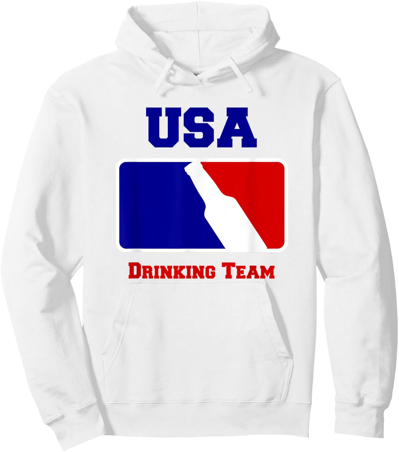 USA Drinking Team Funny Beer Hoodie - Hoodie | White