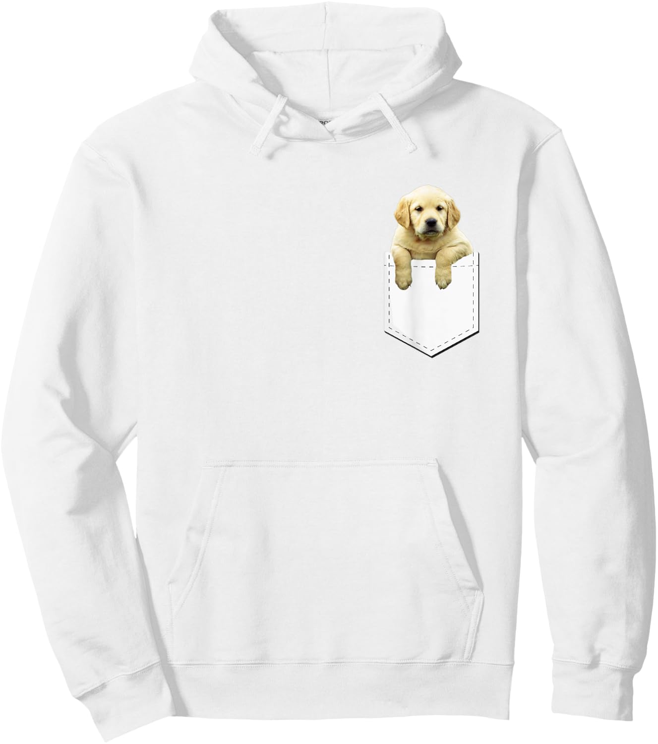 Golden Retriever In Pocket T Shirt Puppy Dog in Your Pocket Women Girls Kids Hoodie - Hoodie | White