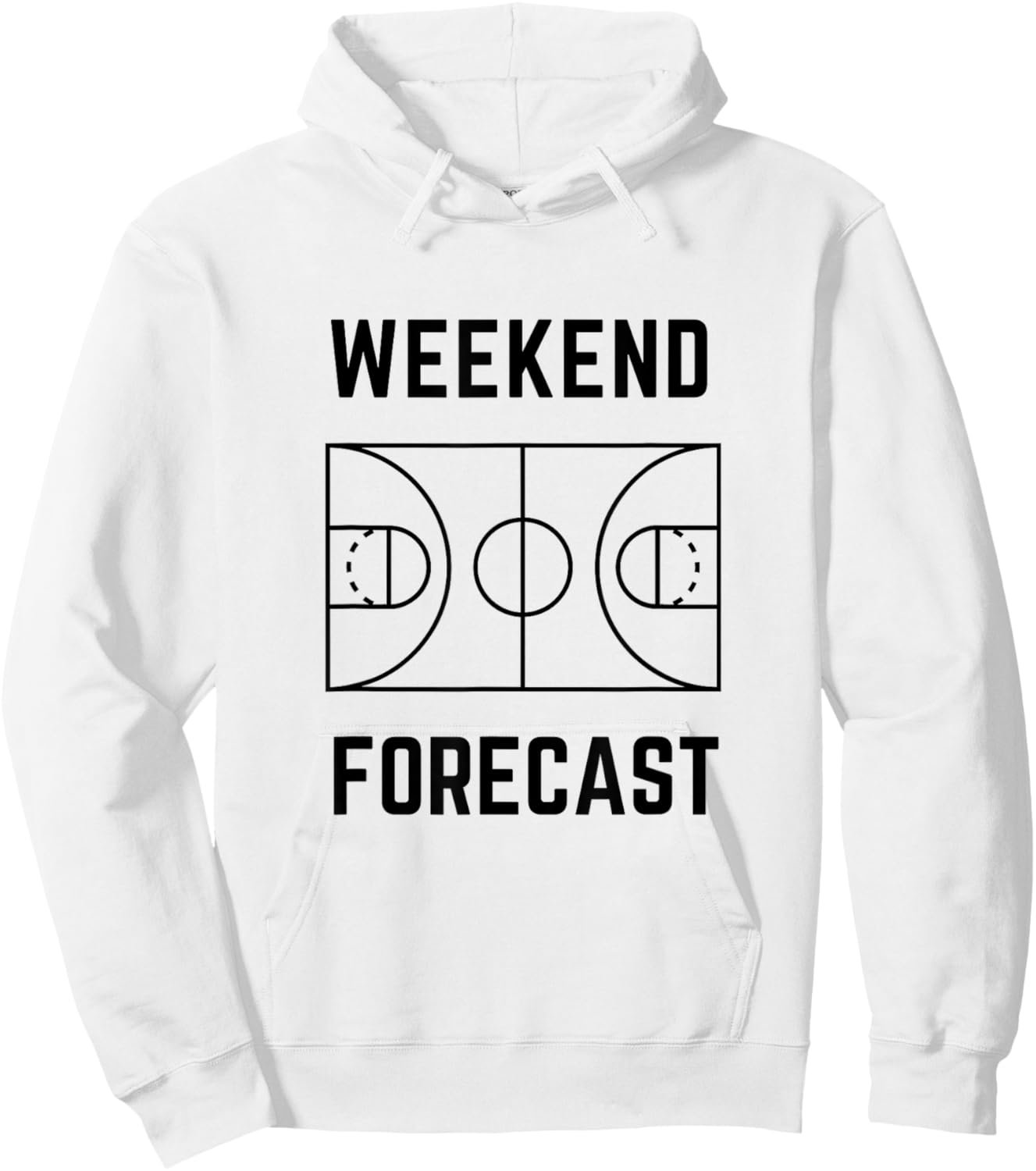 Basketball Mom Sweater - Weekend Forecast - Winter Sports Hoodie - Hoodie | White