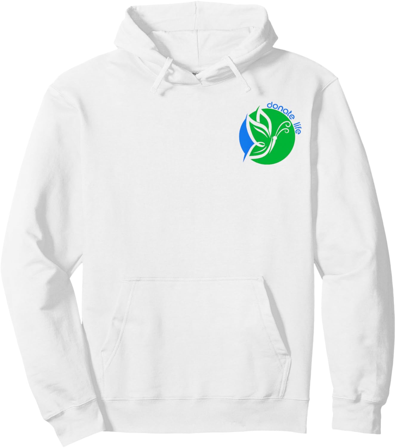Organ Donor Awareness a Butterfly and Organ Donation Logo Hoodie - Hoodie | White