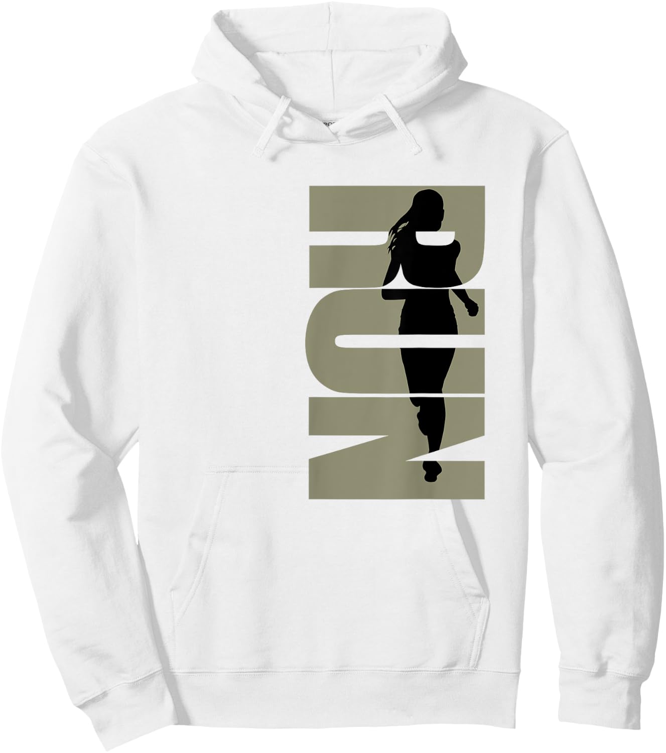 Ladies Run logo sand Hoodie - Hoodie | White