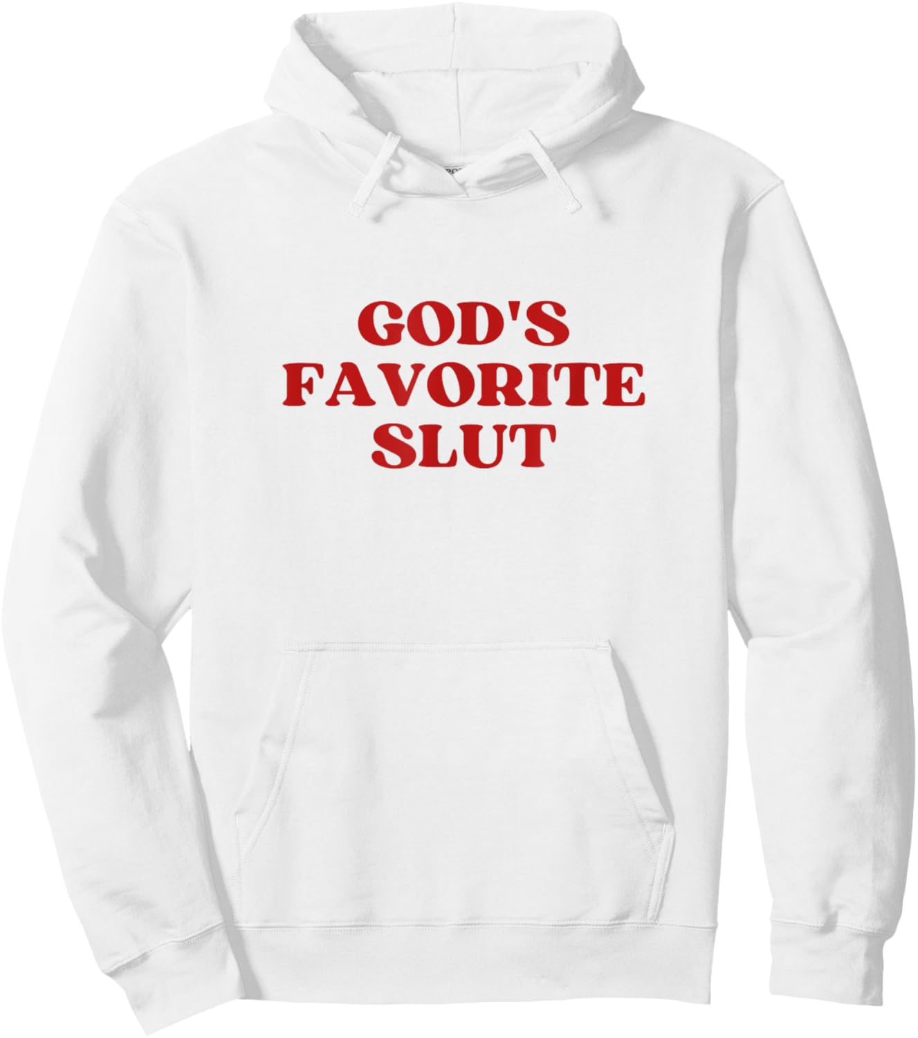 God's Favorite Slut Y2k Aesthetic Hoodie - Hoodie | White