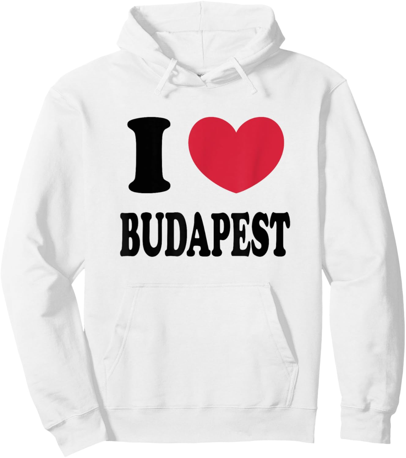 I Love Budapest Hoodie - Hoodie | White