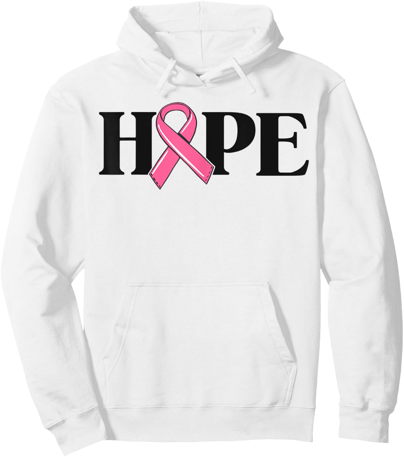 Hope Breast Cancer Shirts Gift Ribbon Awareness Hoodie - Hoodie | White