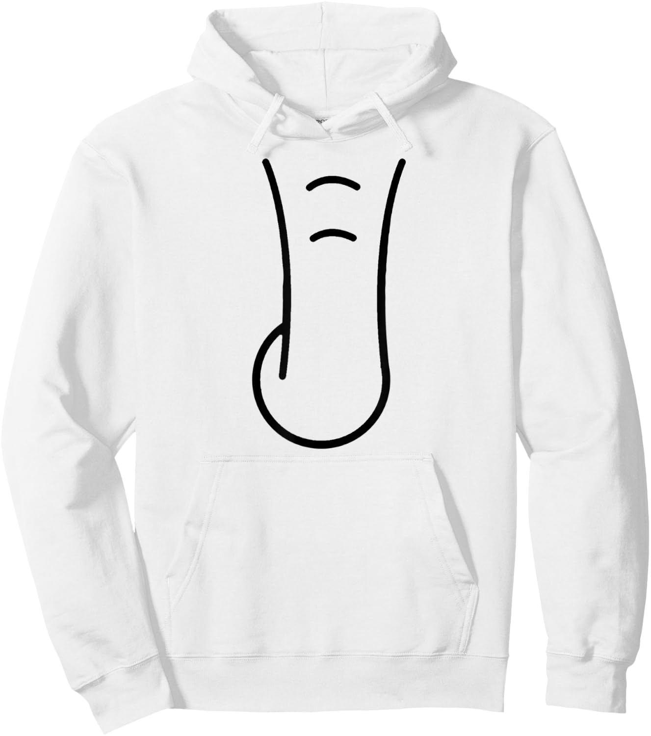 Elephant Trunk Funny Animal Simple Lazy Elephant Costume Hoodie - Hoodie | White