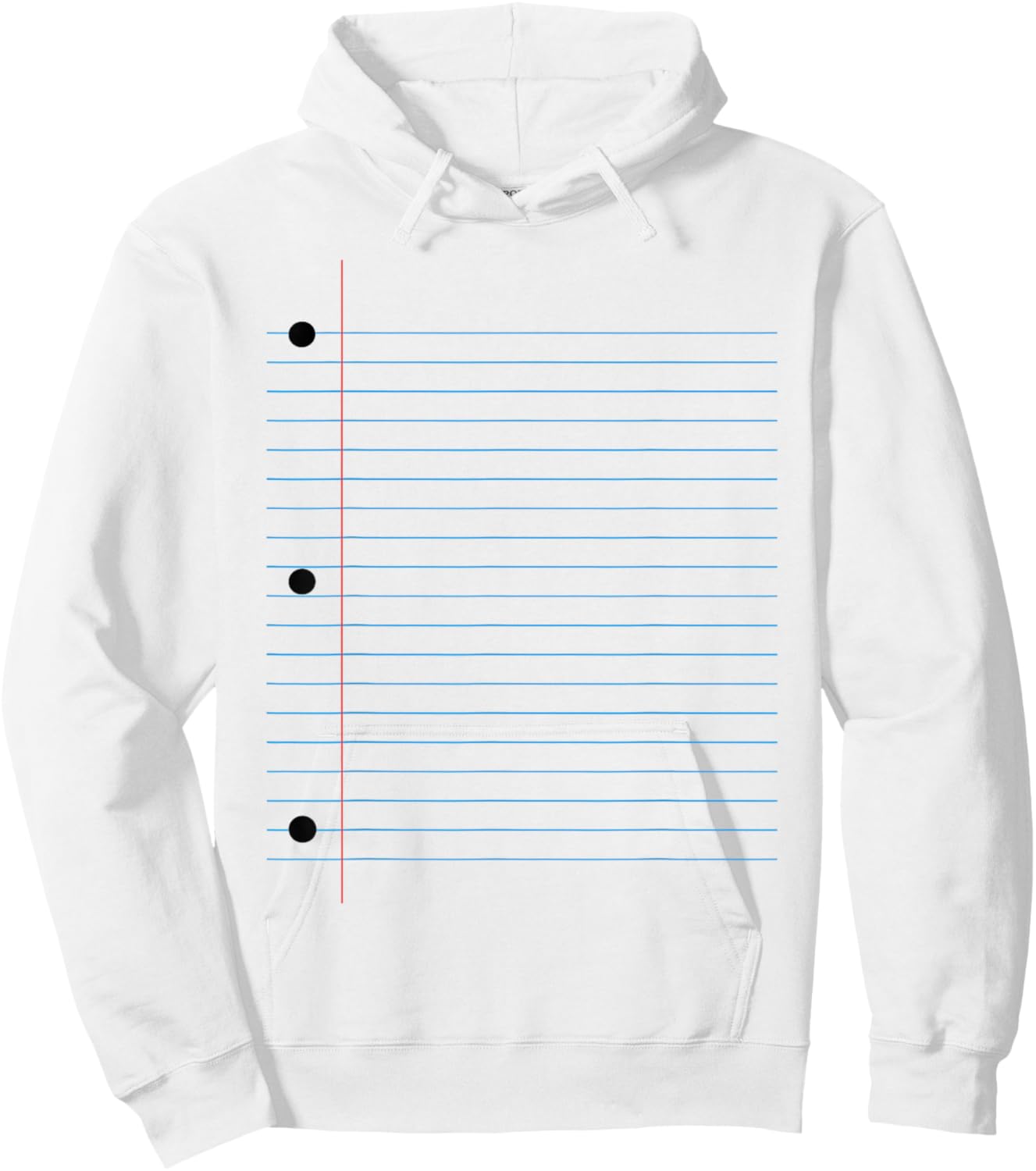 Funny Lined Notebook Paper Group Halloween Costume Hoodie - Hoodie | White