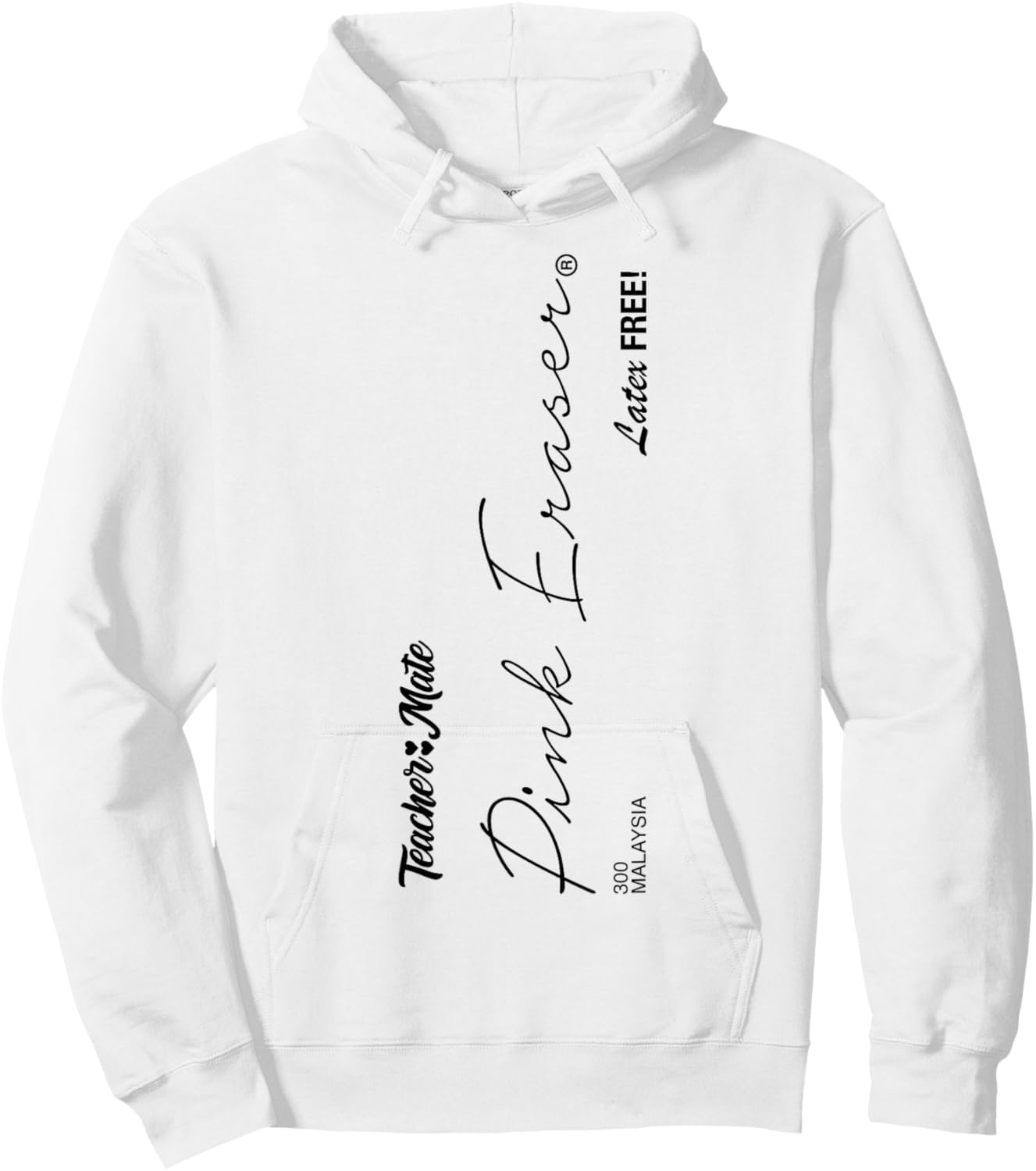Pink Eraser Halloween Costume for Teachers Students Hoodie - Hoodie | White