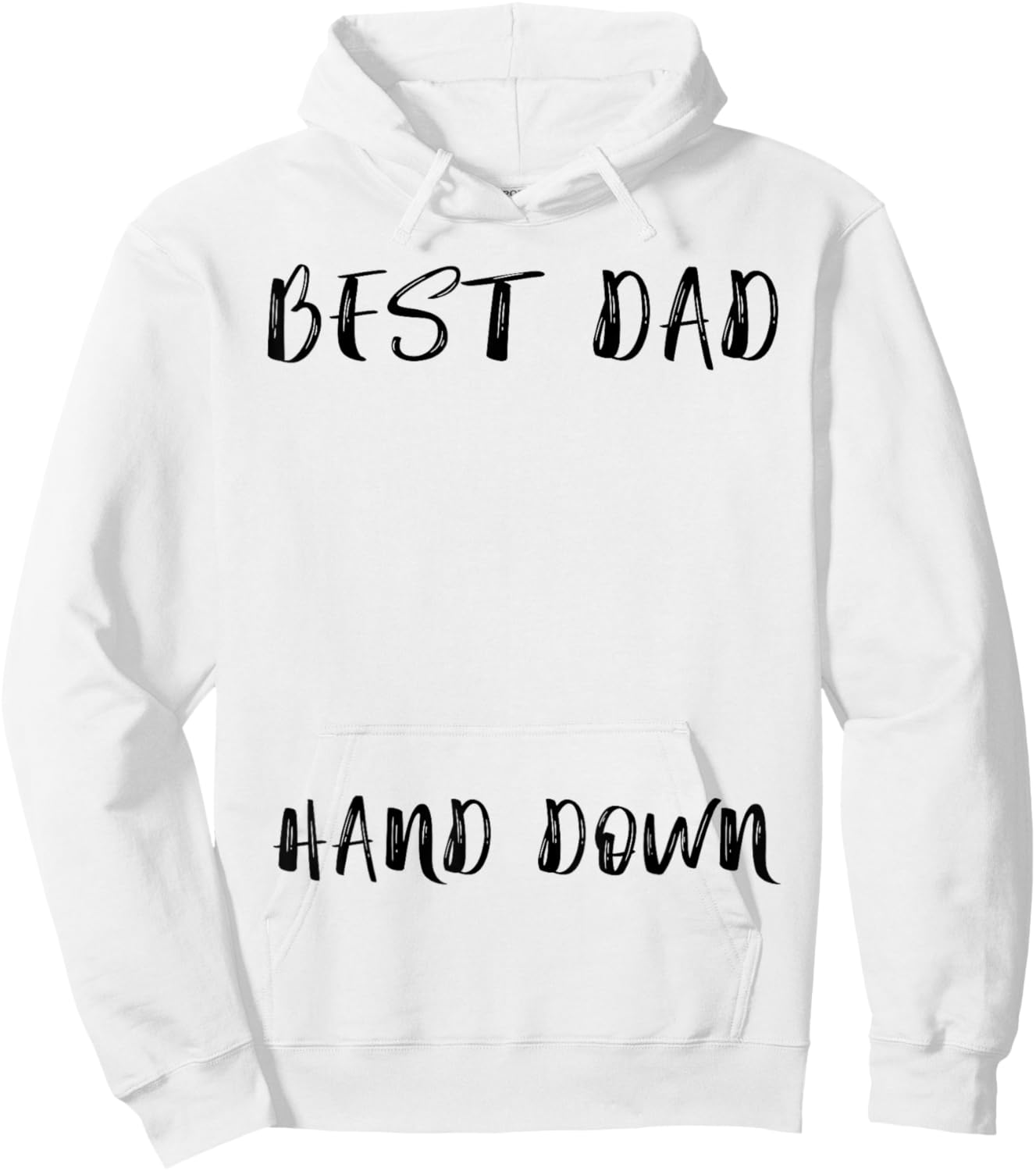 Best Dad Hands Down Kids Craft Dad Handprints Father's Day Hoodie - Hoodie | White