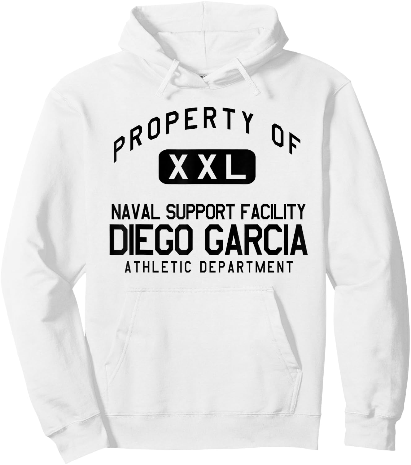 Property of Naval Support Activity Diego Garcia Athletic Dep Hoodie - Hoodie | White