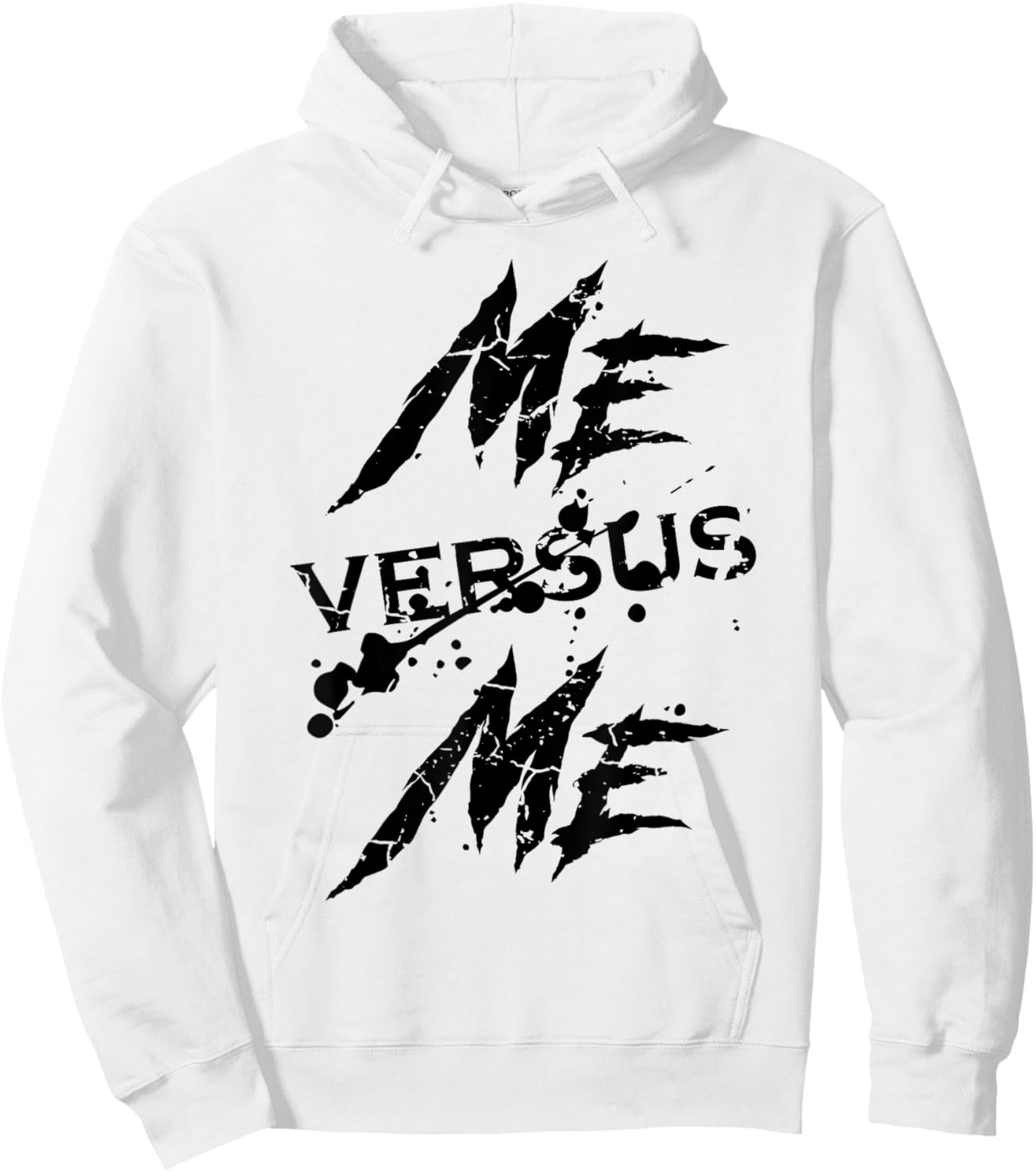 Me Vs Versus Me Motivational Inspirational Gym Lover Fitness Hoodie - Hoodie | White