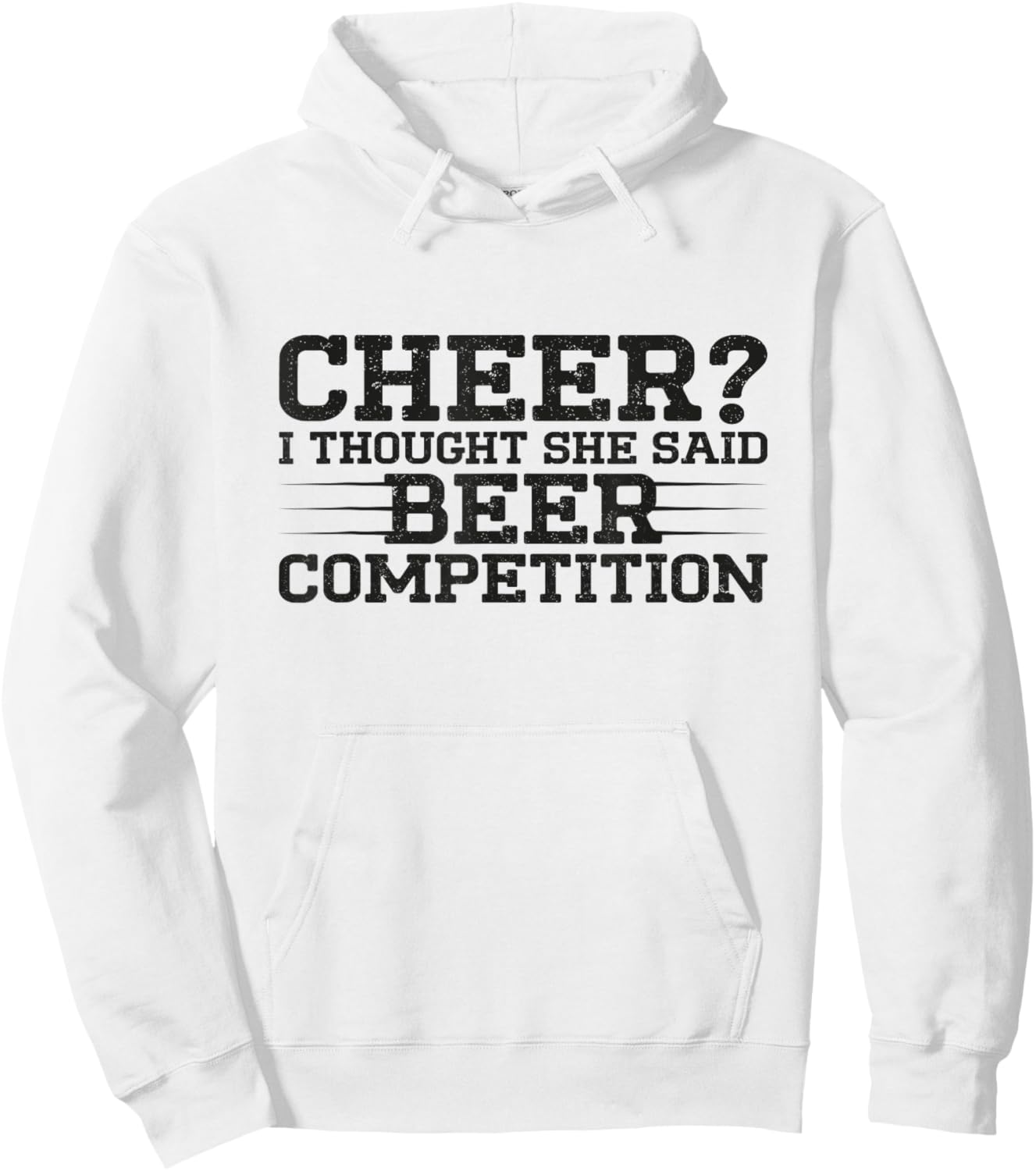 Funny Cheer Dad Art For Beer Lover Cheerleader Father Saying Hoodie - Hoodie | White