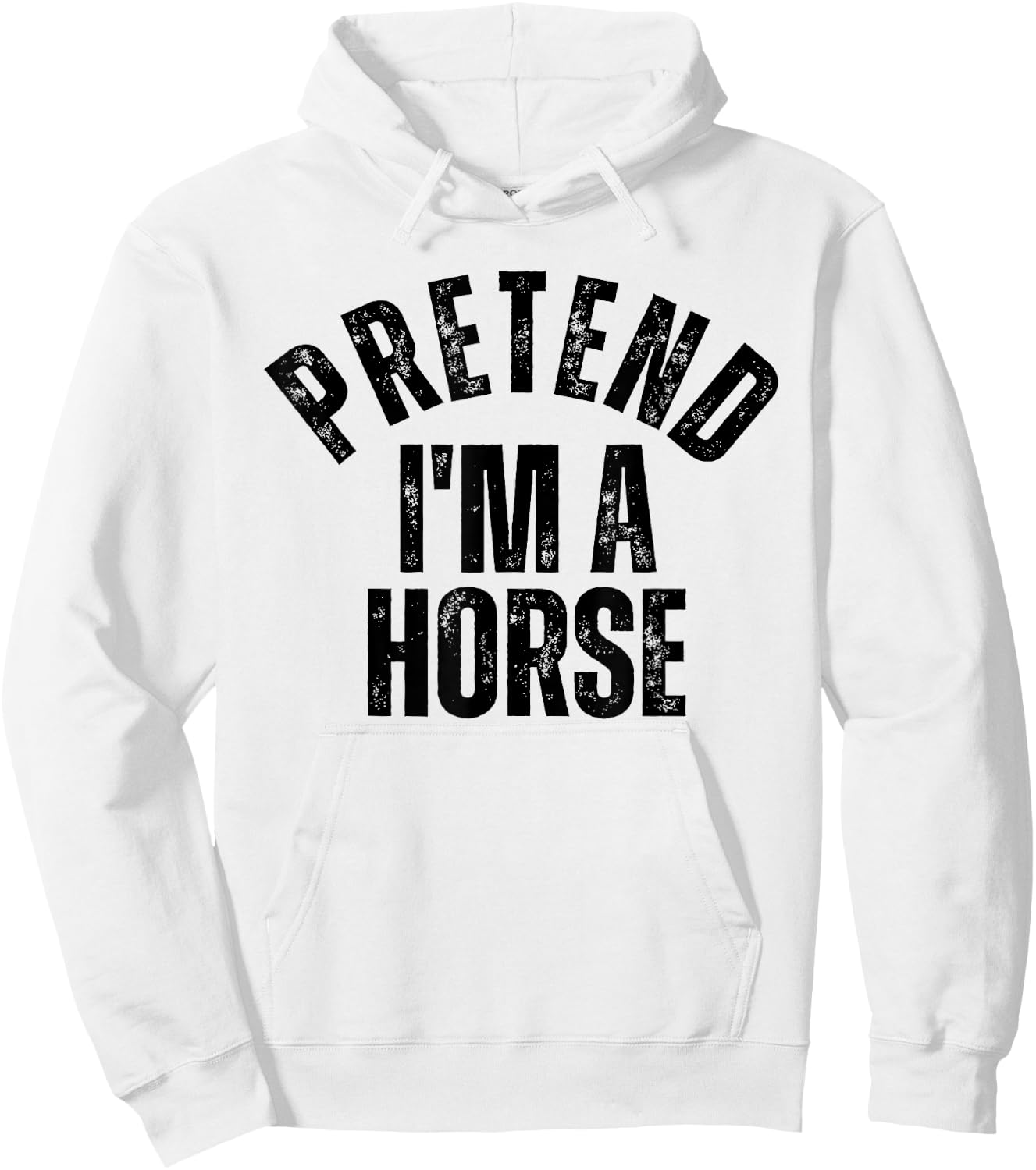 Pretend I'm a Horse Funny Matching Halloween Hoodie - Hoodie | White