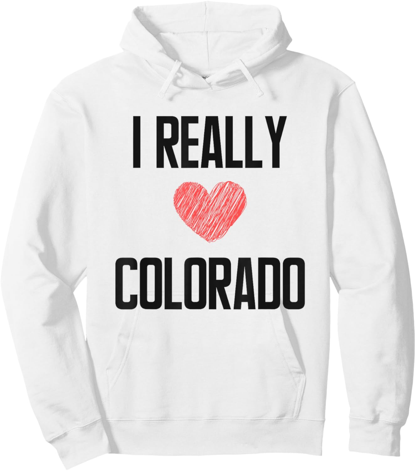 I Really Love Colorado Heart Retro Style Home State Hoodie - Hoodie | White