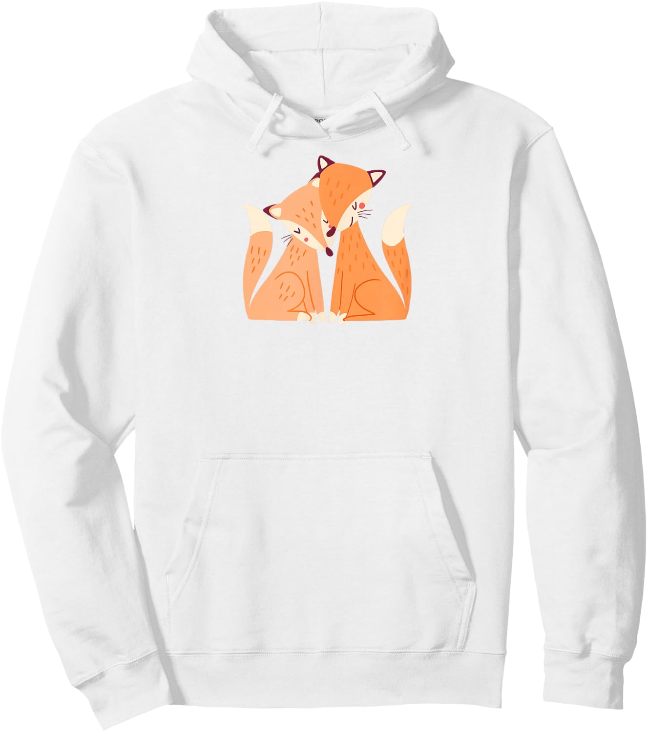 Fox Couple Gift Wedding Anniversary Valentine's Day Her Him Hoodie - Hoodie | White