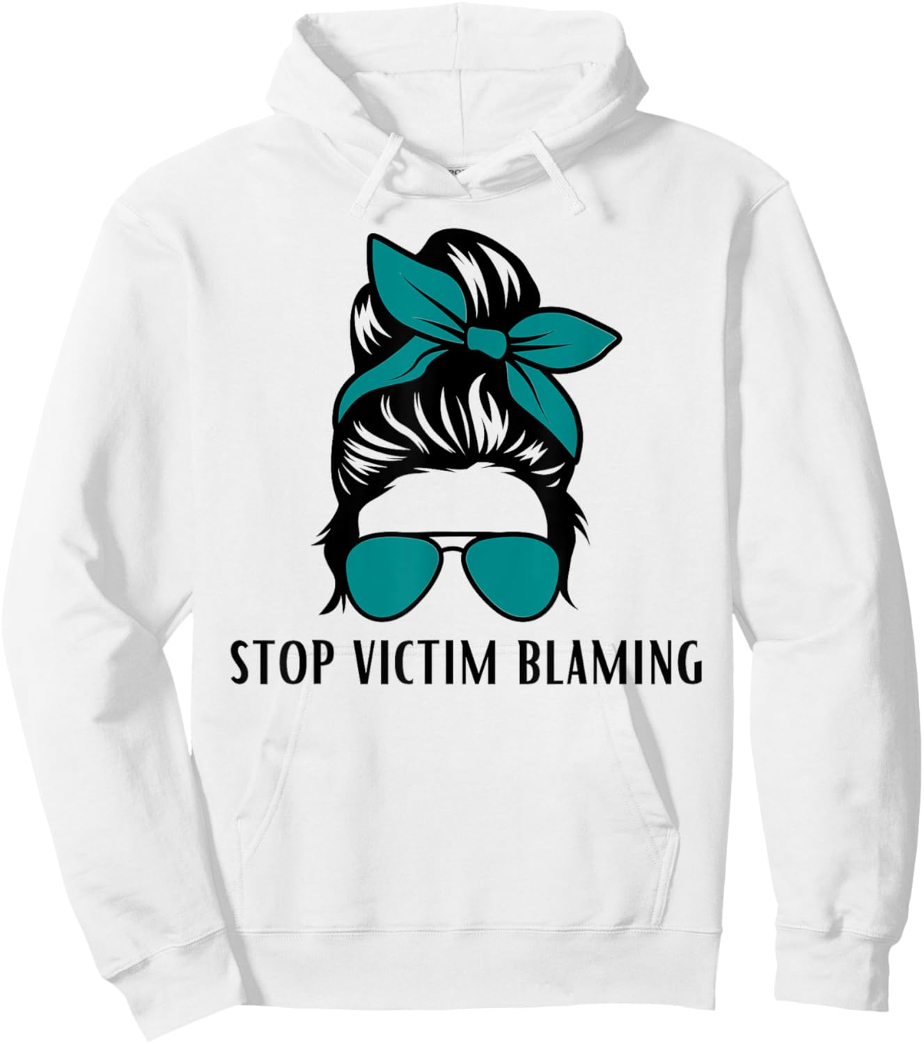 Stop Victim Blaming Sexual Assault Awareness Month Hoodie - Hoodie | White
