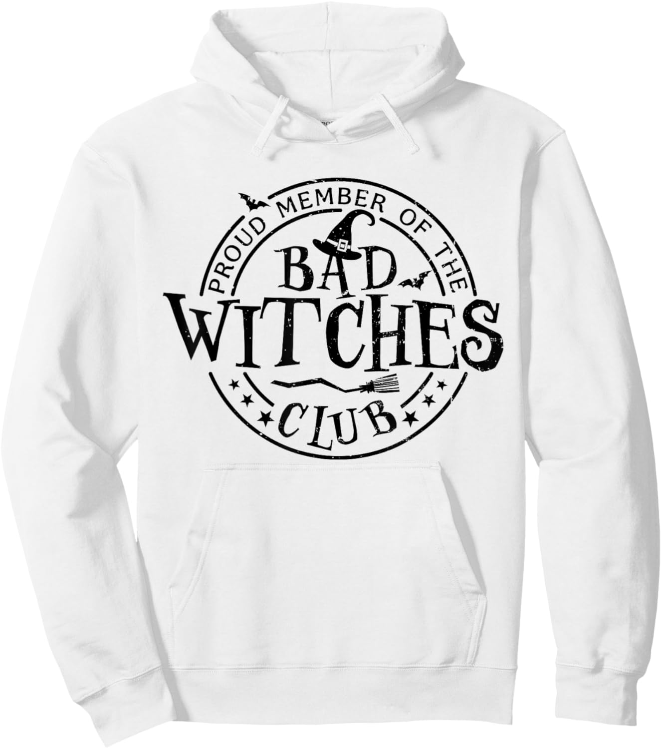 Retro Halloween Bad Witches Club Matching Funny Witch Women Hoodie - Hoodie | White
