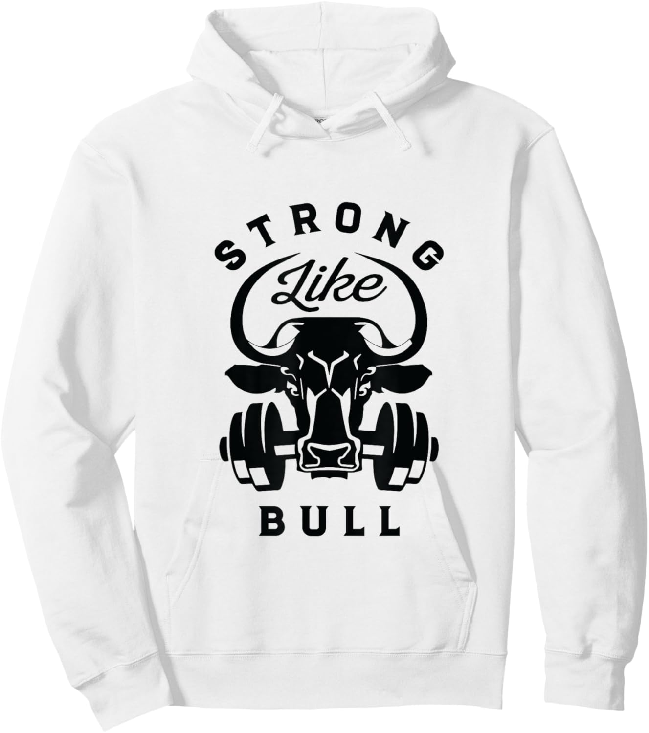 Strong Like A Bull Powerlifting Bodybuilding Hoodie - Hoodie | White