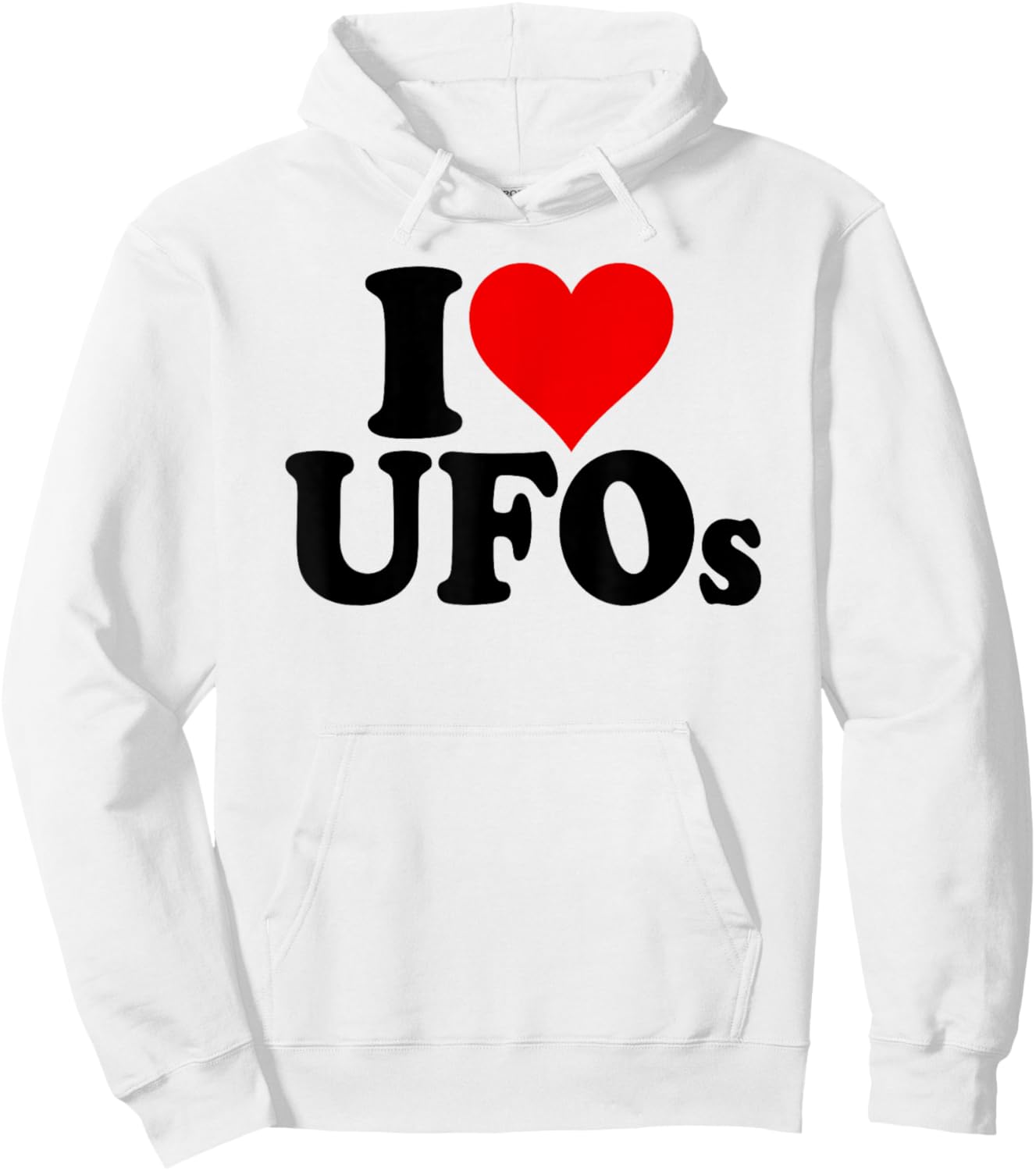 I Love Heart Ufo Ufos Hoodie - Hoodie | White