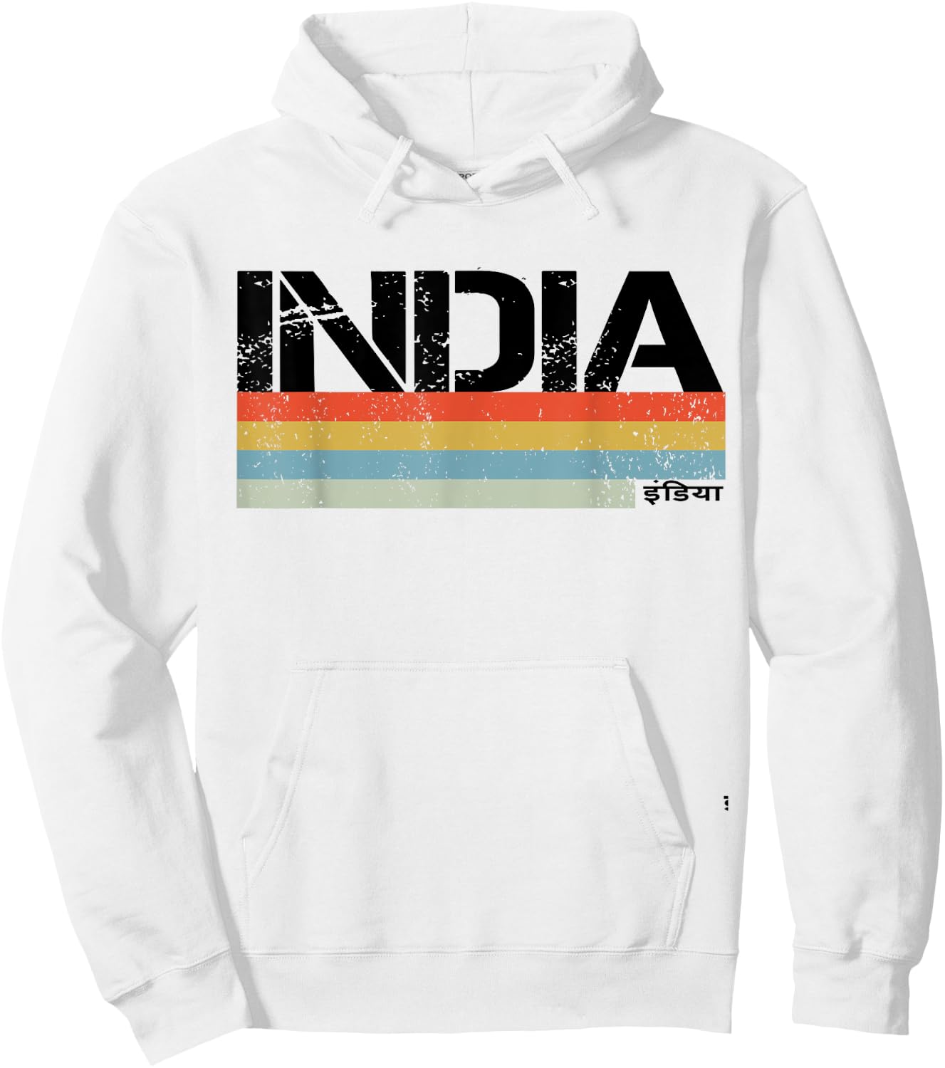 India And Indian Hoodie - Hoodie | White