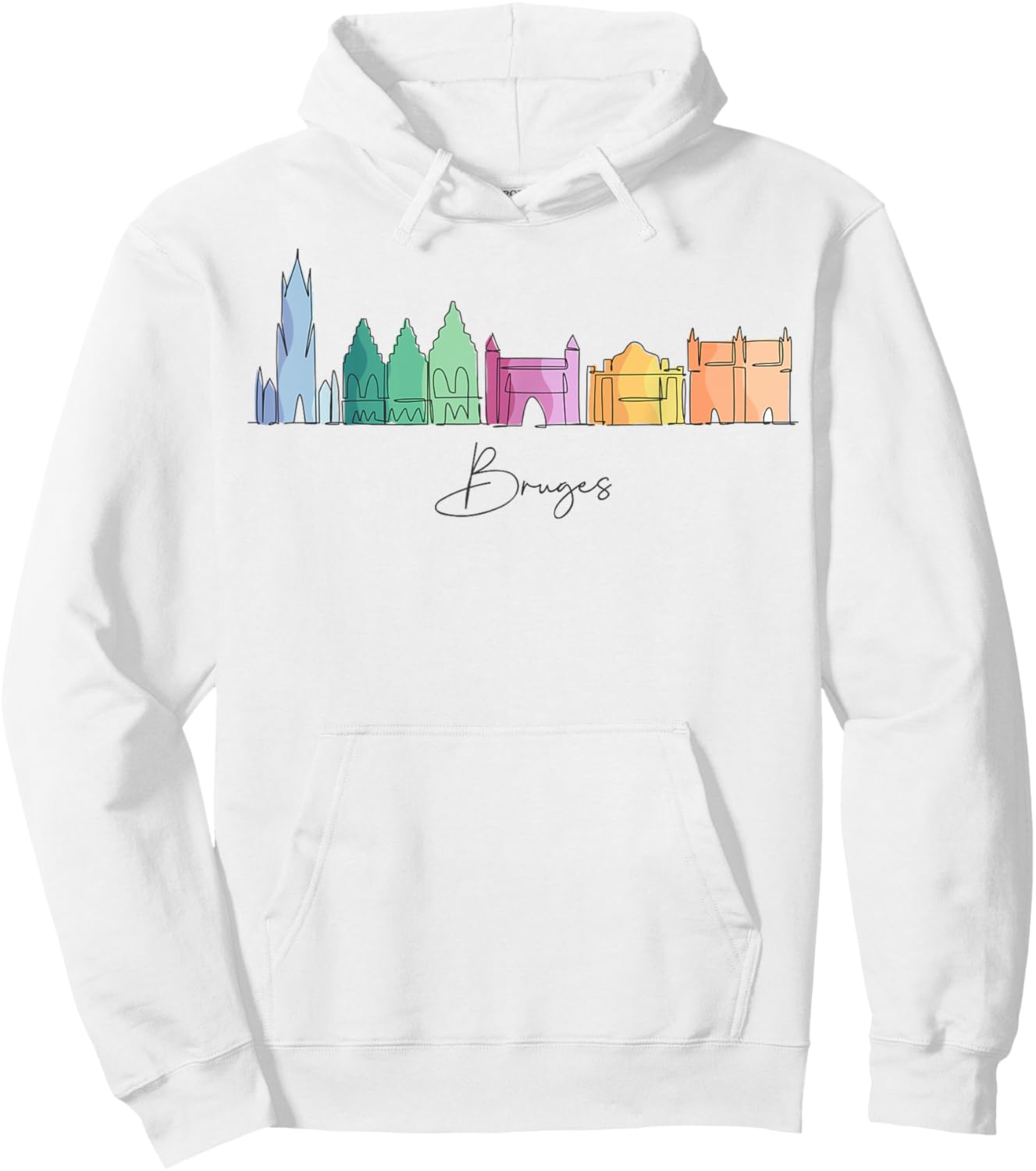 Travel Europe Belgium Bruges Family Vacation Souvenir Hoodie - Hoodie | White