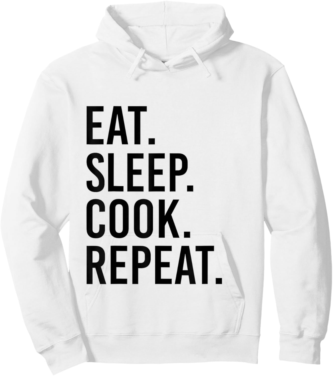 Eat Sleep Cook Repeat Funny Cooking Chef Food Vintage Retro Hoodie - Hoodie | White