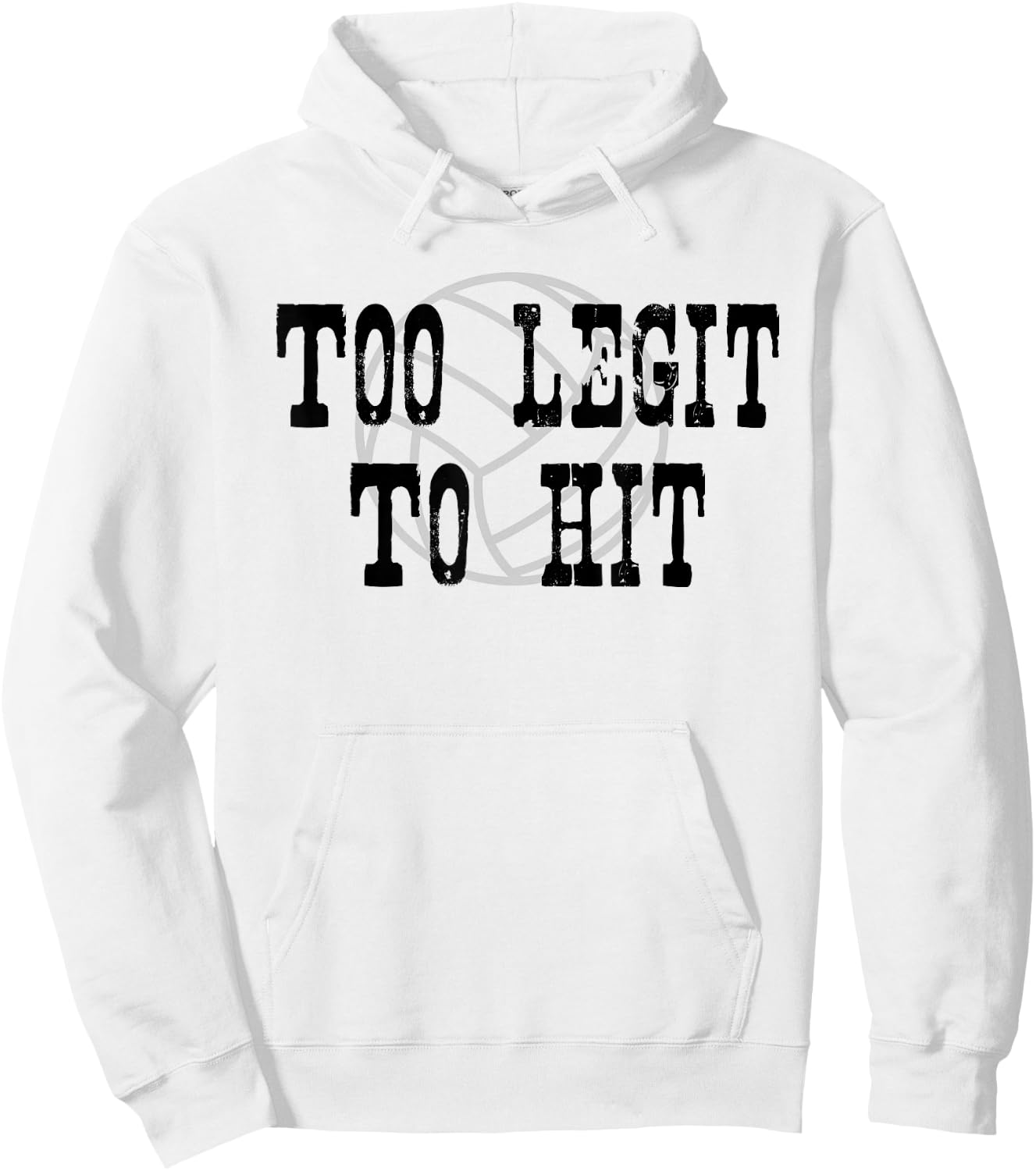 Too Legit To Hit Volleyball Spike Hoodie - Hoodie | White