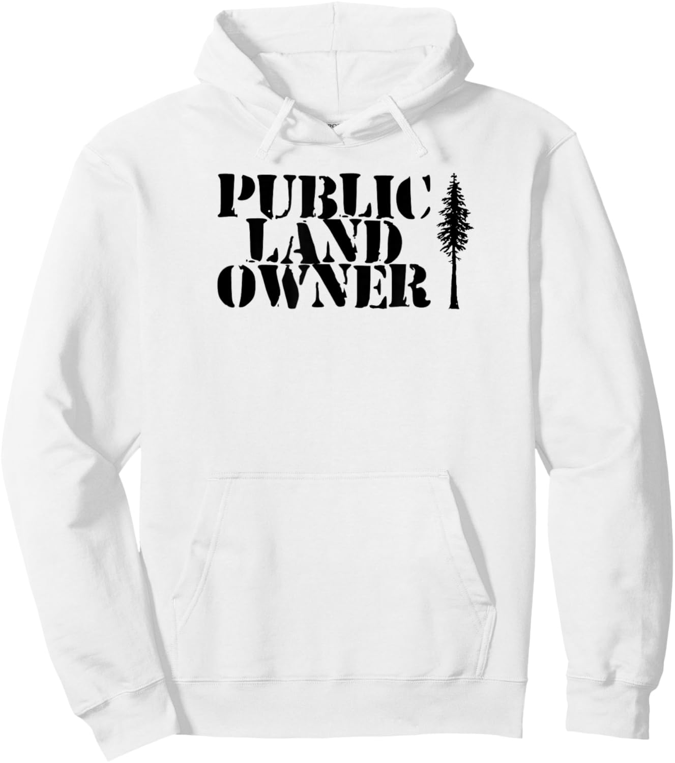 Public Landowner Minimalist National Park Vintage Tree Hoodie - Hoodie | White