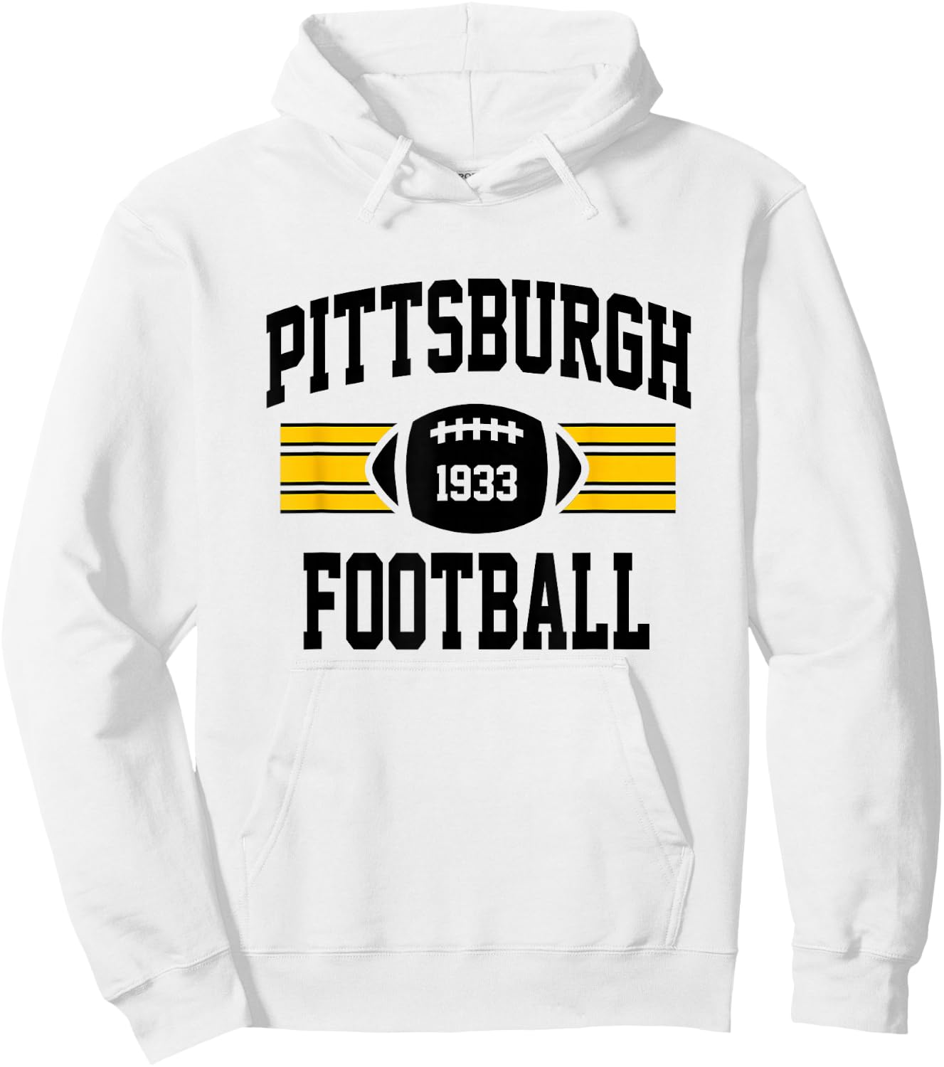 Pittsburgh Football Athletic Vintage Sports Team Fan Gift Hoodie - Hoodie | White