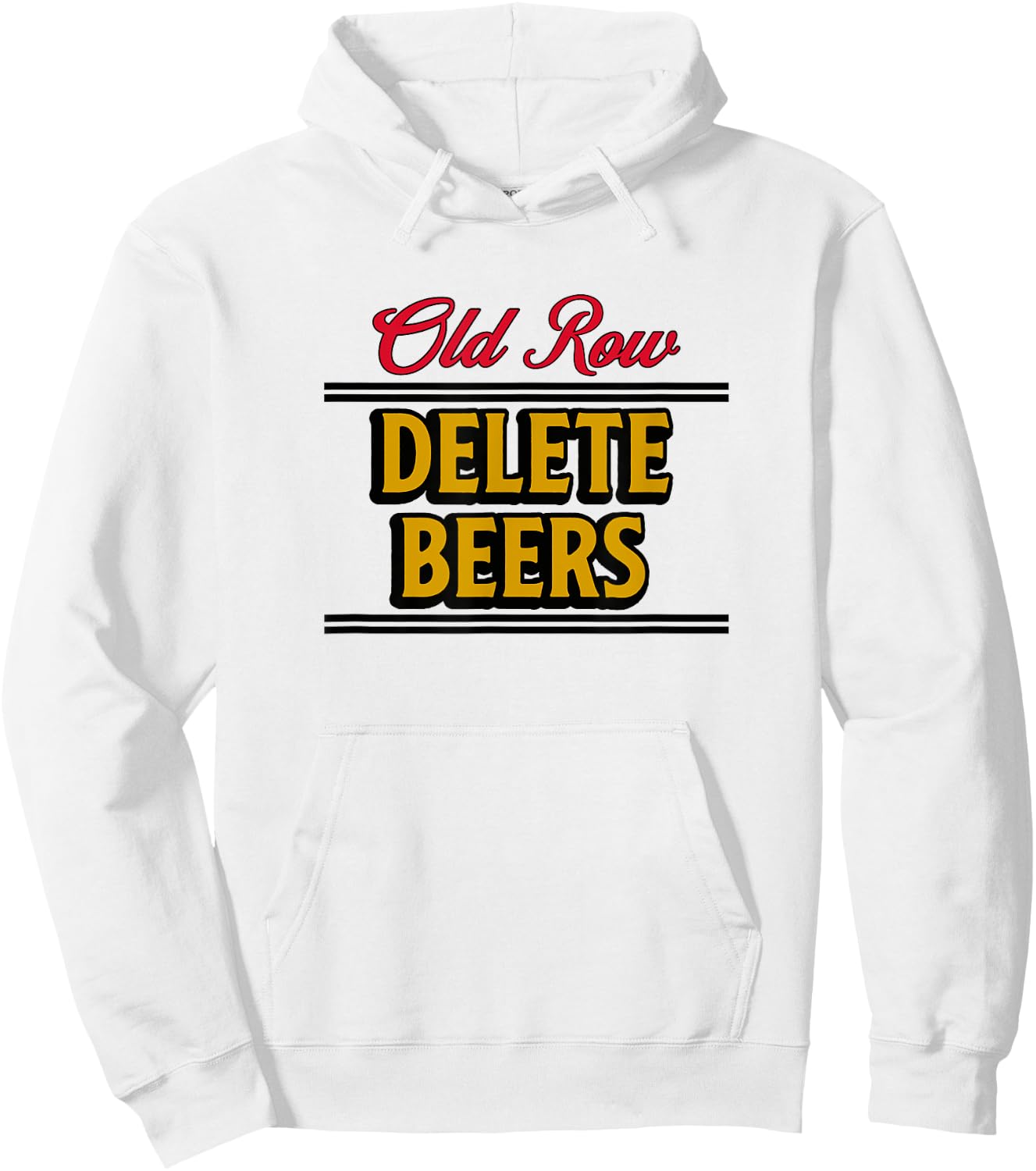 Old Row Delete Beers Hoodie - Hoodie | White