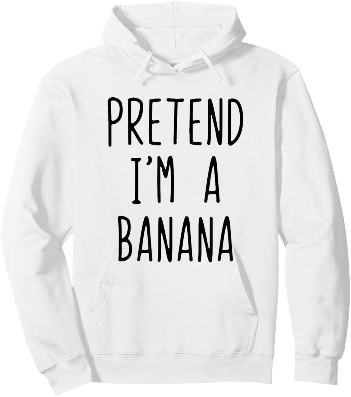 Pretend Im A Banana Costume Halloween Funny Lazy Adult Kids Hoodie - Hoodie | White