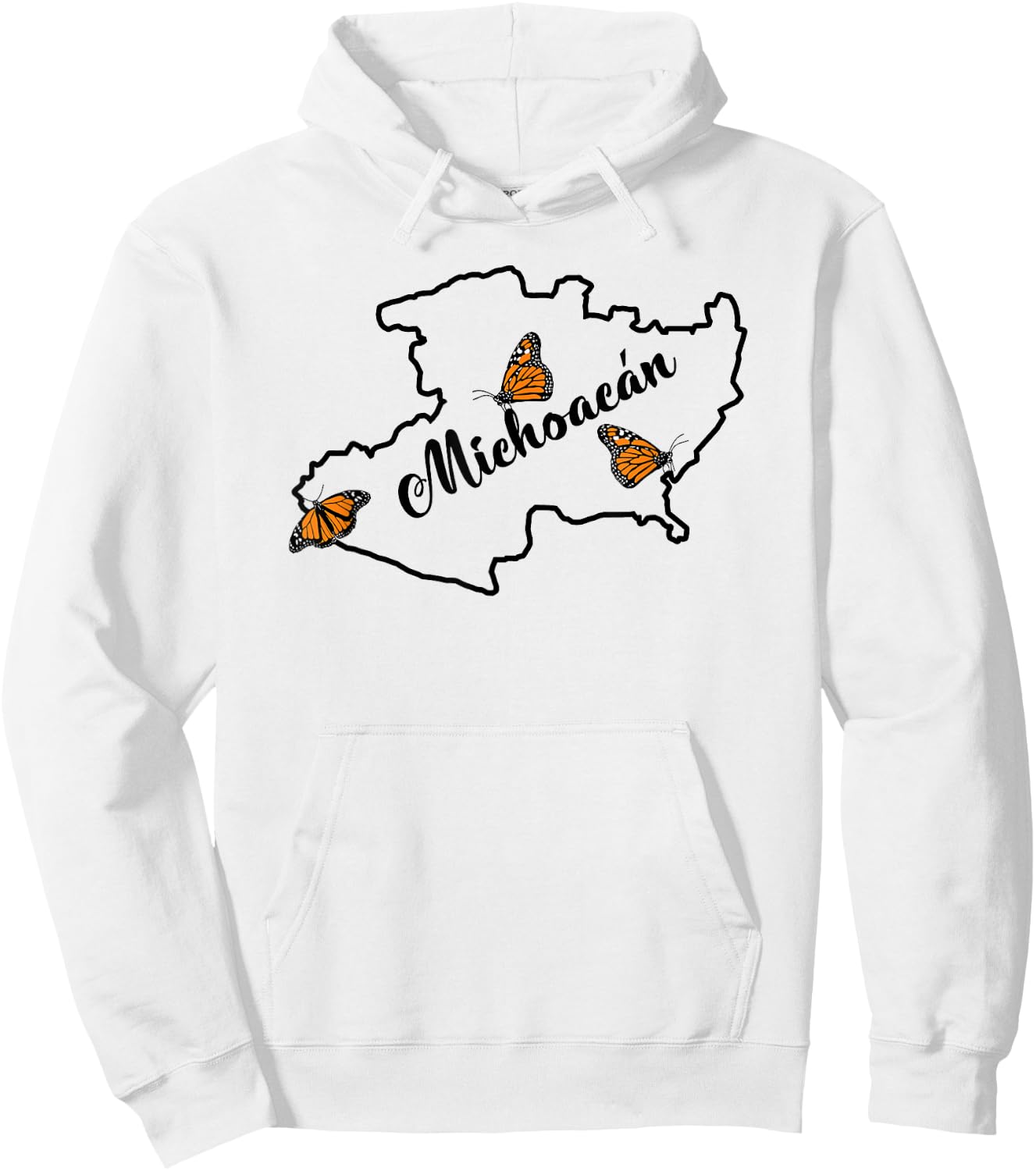 Michoacan, Mariposa Monarca Hoodie - Hoodie | White