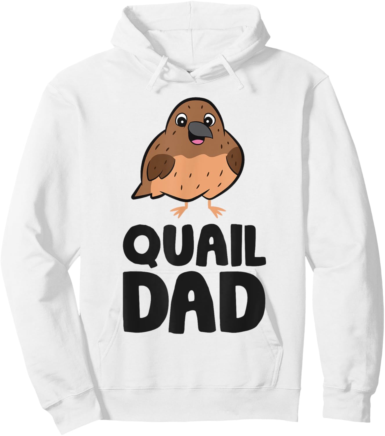 Common Quail Papa Quail Dad Hoodie - Hoodie | White