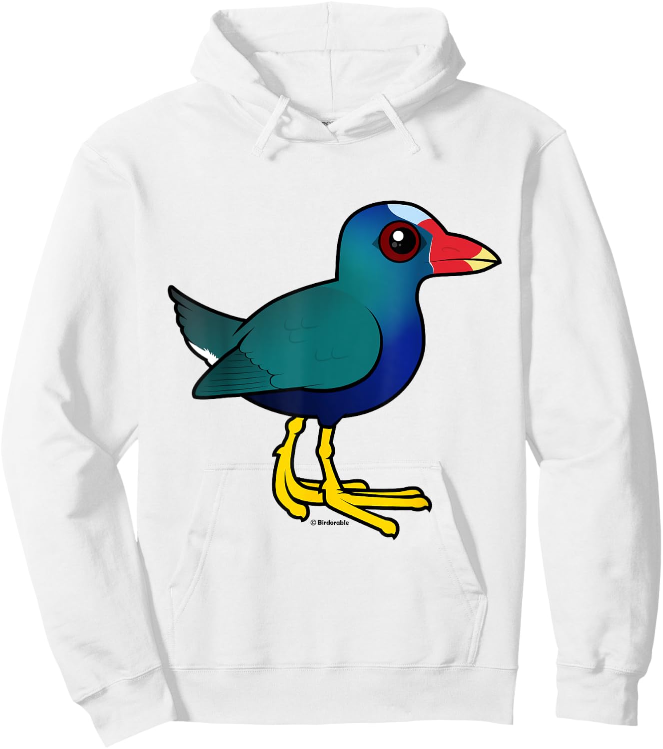 Funny Cartoon Purple Gallinule Birdorable Cute Bird Hoodie - Hoodie | White