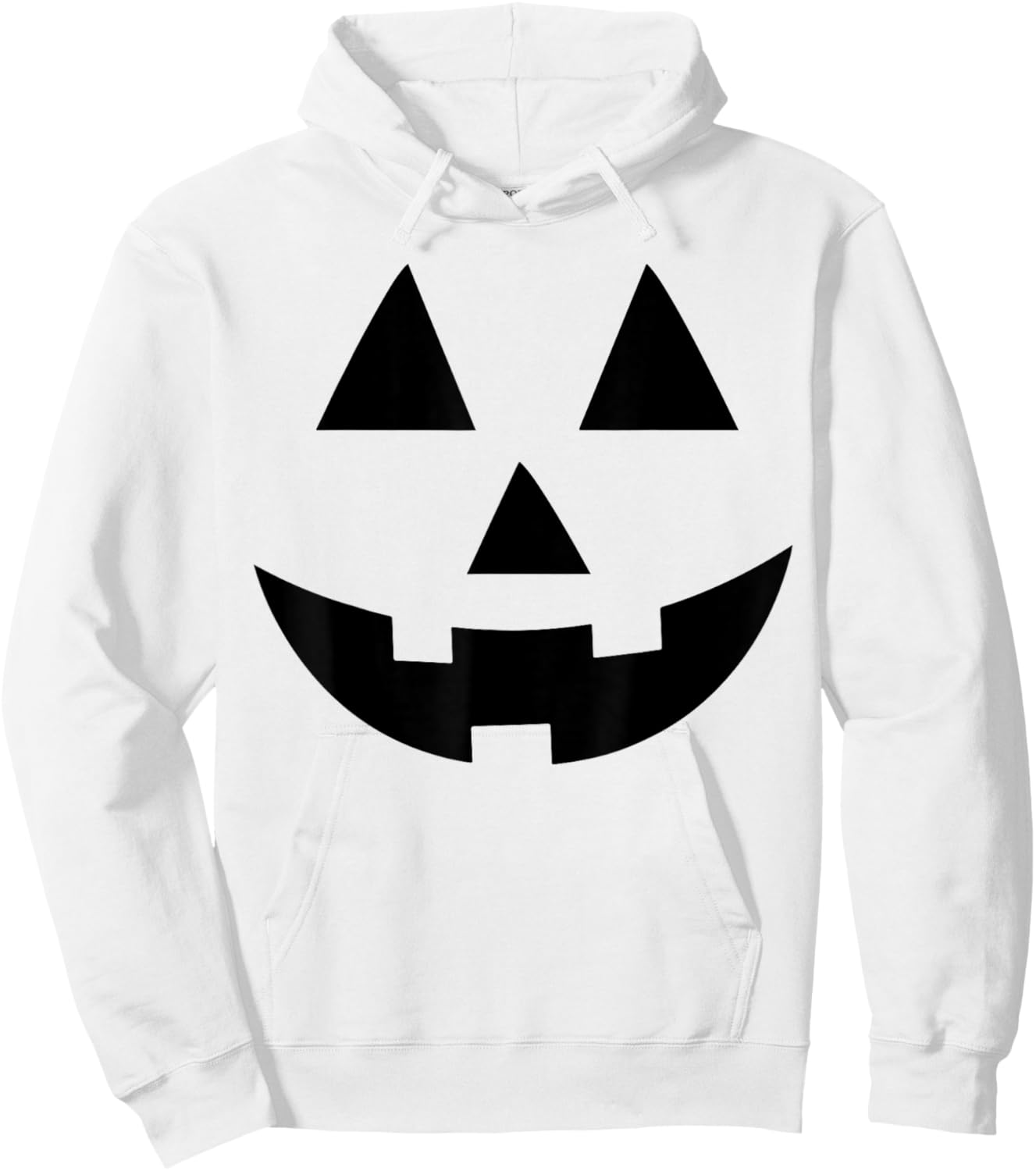 Halloween Jack-O-Lantern Pumpkin Face Hoodie - Hoodie | White
