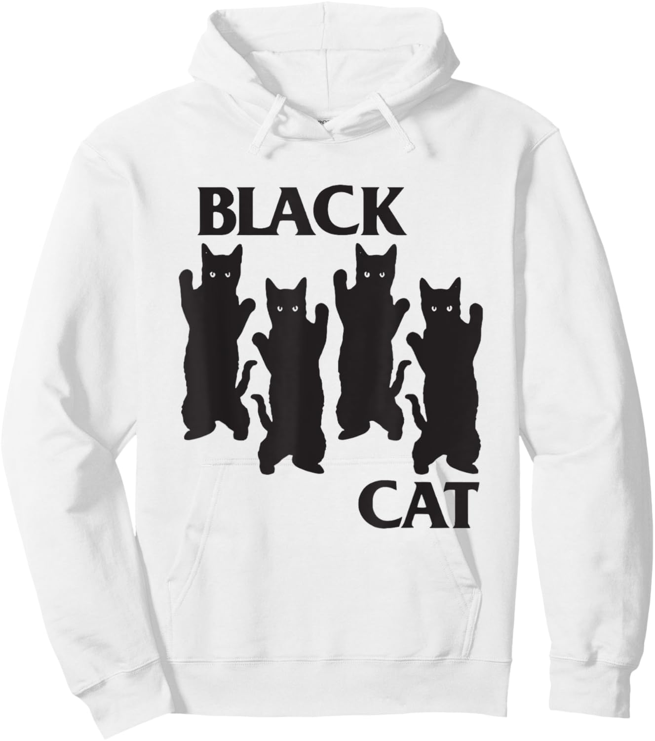 Four Black Cats Cat Lover Mom Dad Funny Hoodie - Hoodie | White