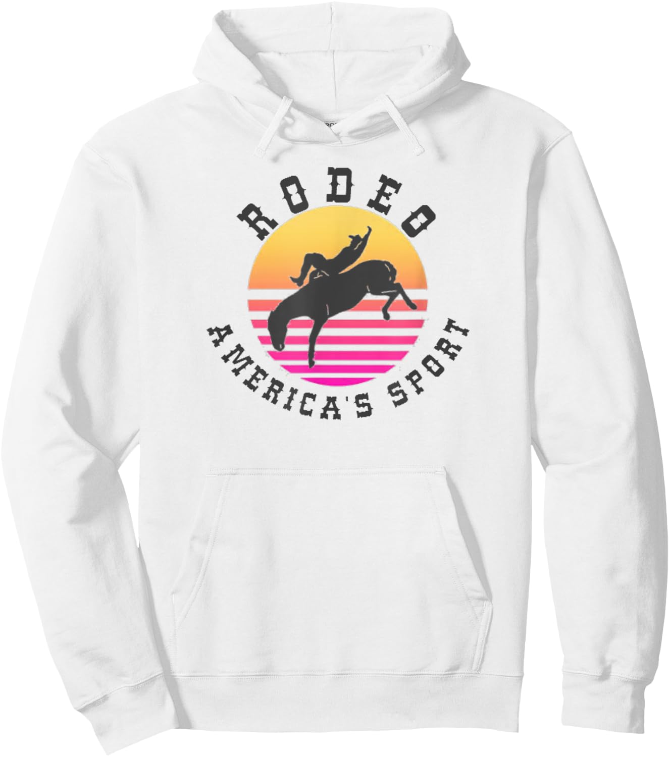 Rodeo America's Sport Bareback Bronc Riding Hoodie - Hoodie | White