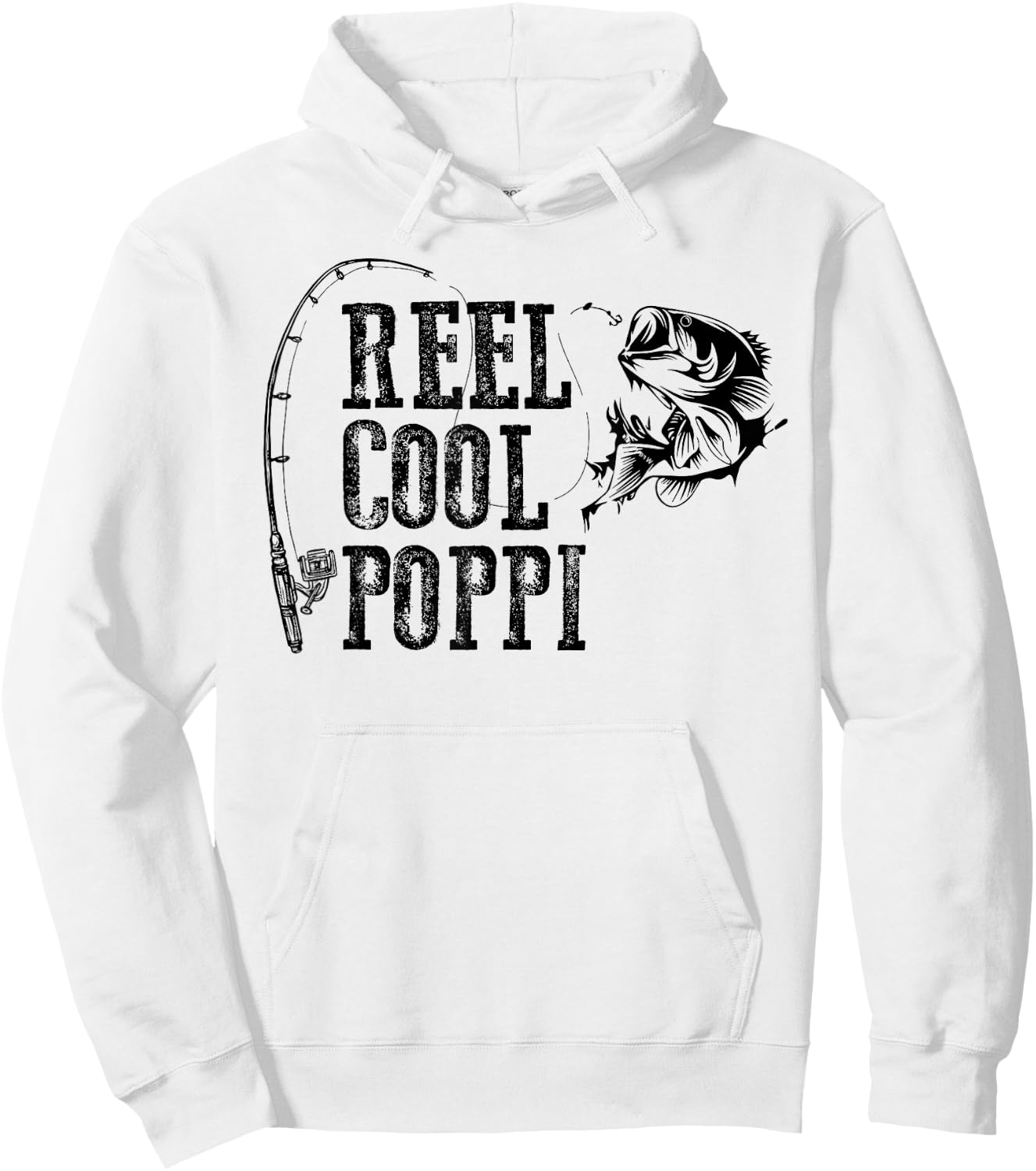 Poppi Fishing: Reel Cool Poppi Funny Gift Hoodie - Hoodie | White