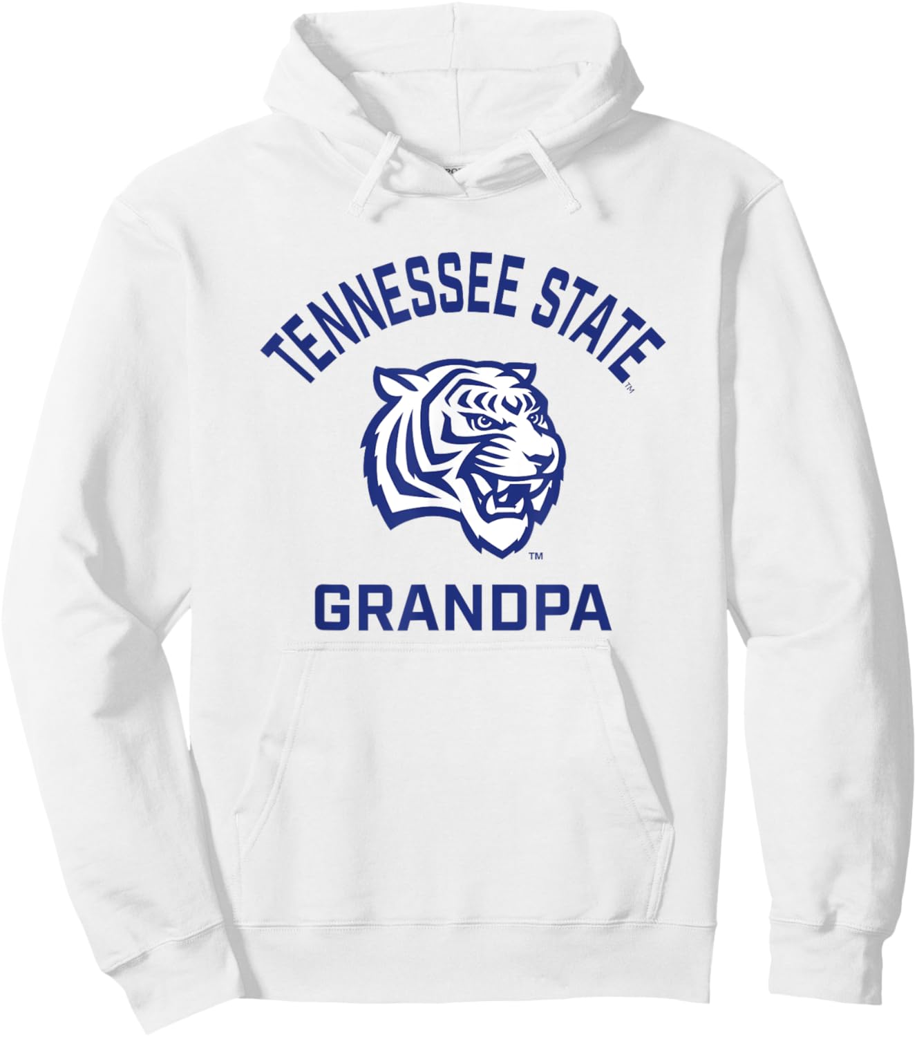 Tennessee State University TSU Tigers Arched Grandpa Hoodie - Hoodie | White