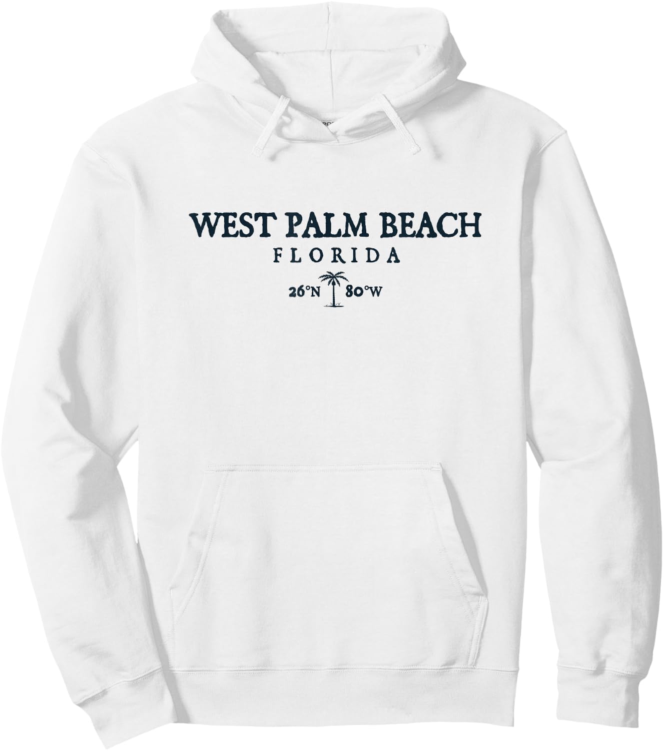 West Palm Beach Palm Tree Surf Beach Gift Hoodie - Hoodie | White