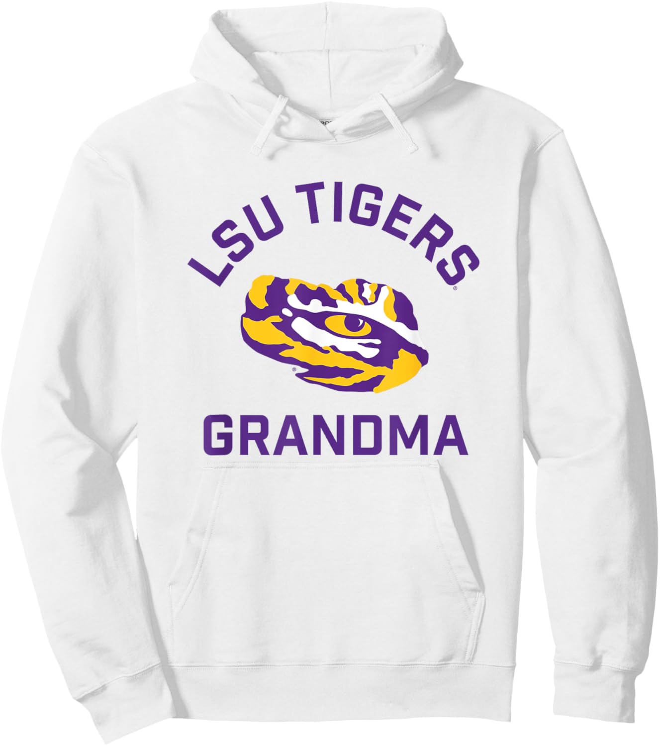 LSU Tigers Arched Grandma Hoodie - Hoodie | White