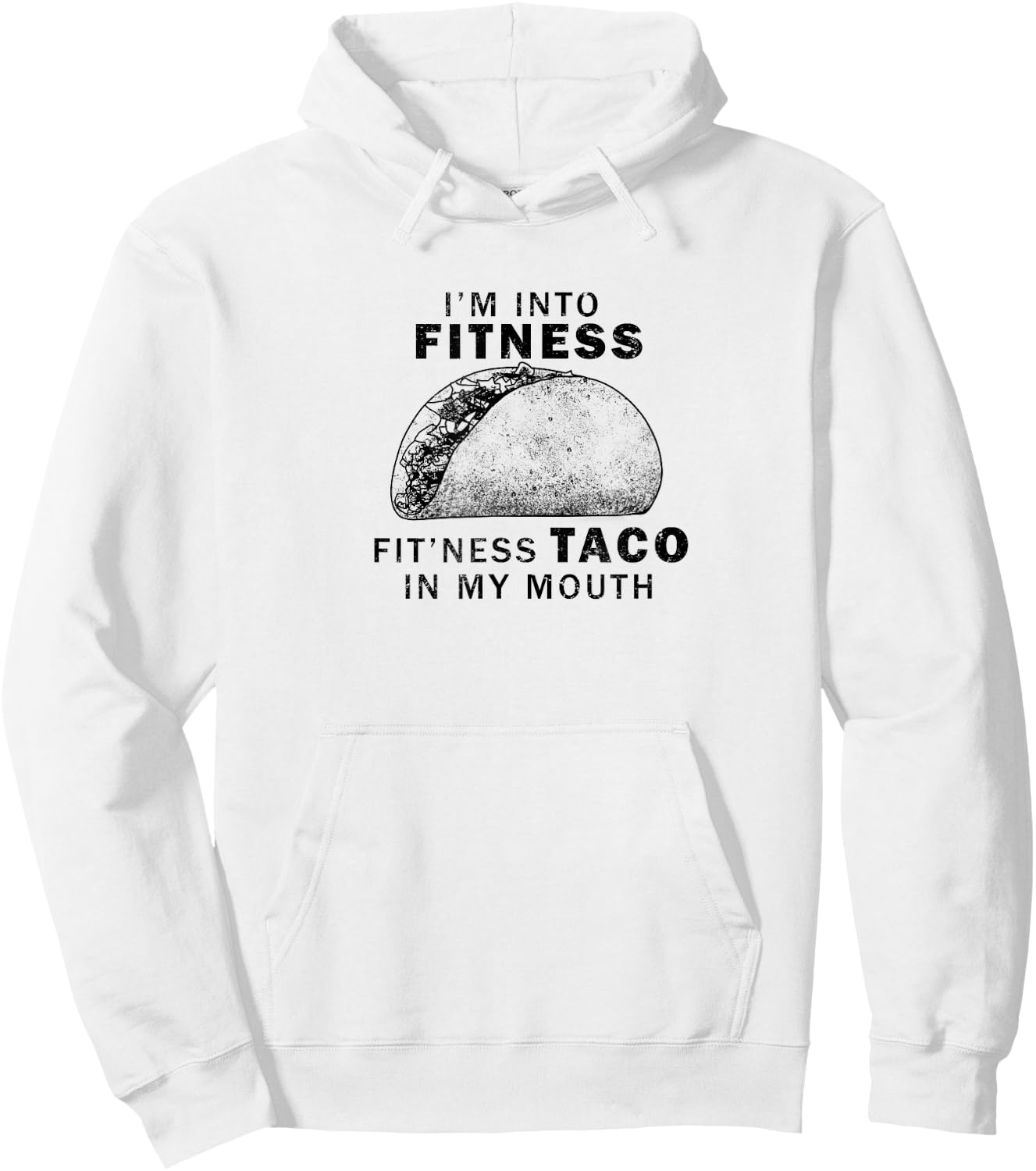 Fitness Taco Funny Hoodie - Hoodie | White