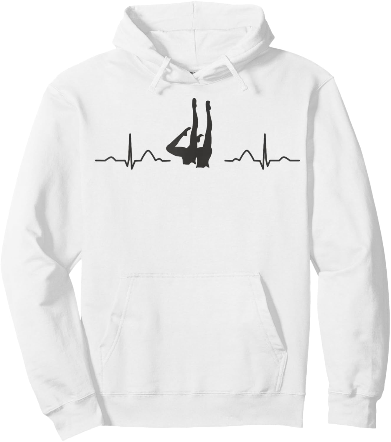 Synchronized Swimming Heartbeat EKG Team Artistic Swim Hoodie - Hoodie | White