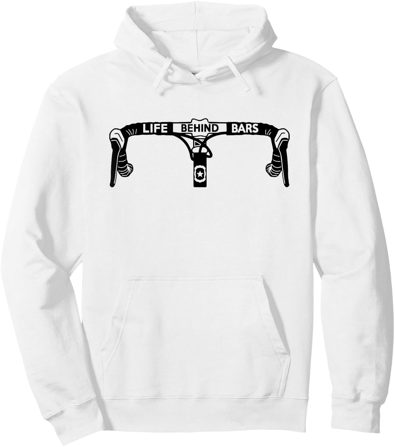 Cyclist Funny Biker Life Behind Bars Triathlon Bicycle Rider Hoodie - Hoodie | White