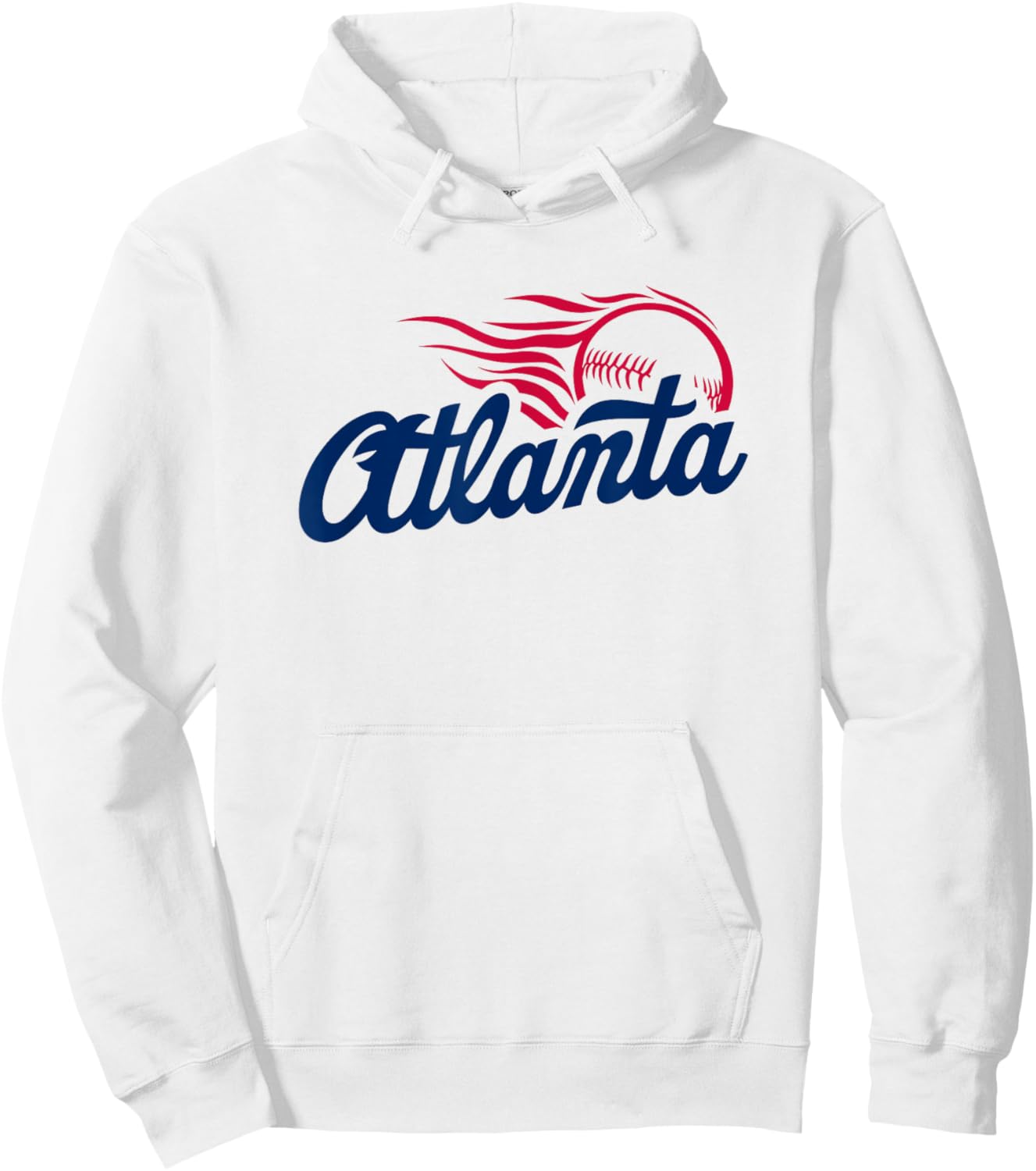 Atlanta Baseball Vintage Minimalist Retro Baseball Lover Hoodie - Hoodie | White