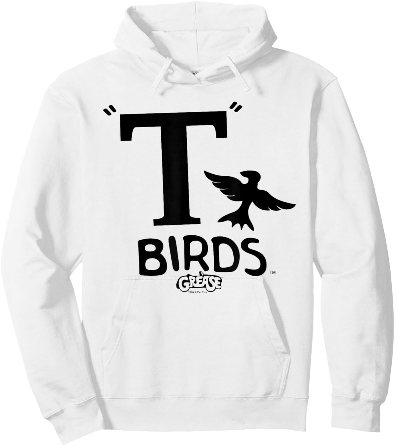 Grease T Birds Logo Black , white, S Hoodie - Hoodie | White