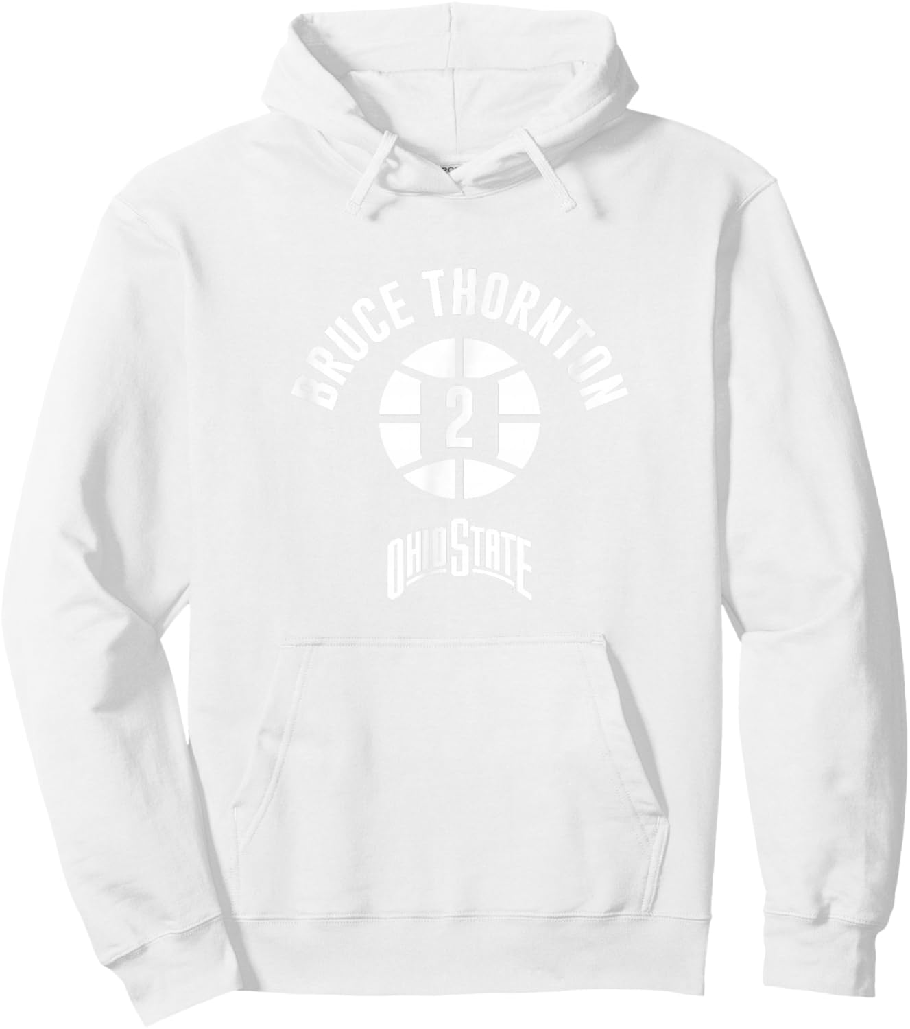 Ohio State Basketball: Bruce Thornton Name Number Ball Hoodie - Hoodie | White